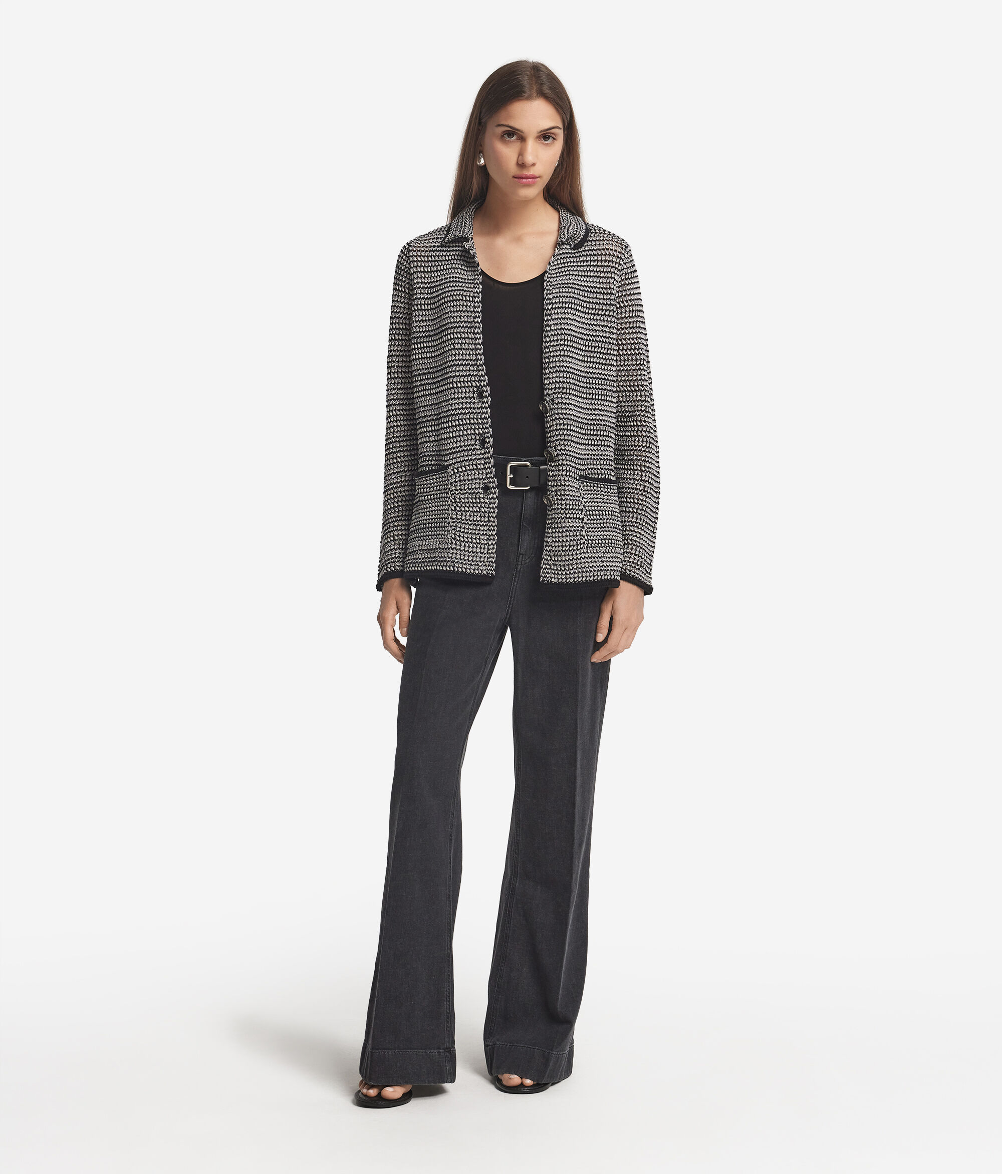 Jacke mit feinem Strukturmuster