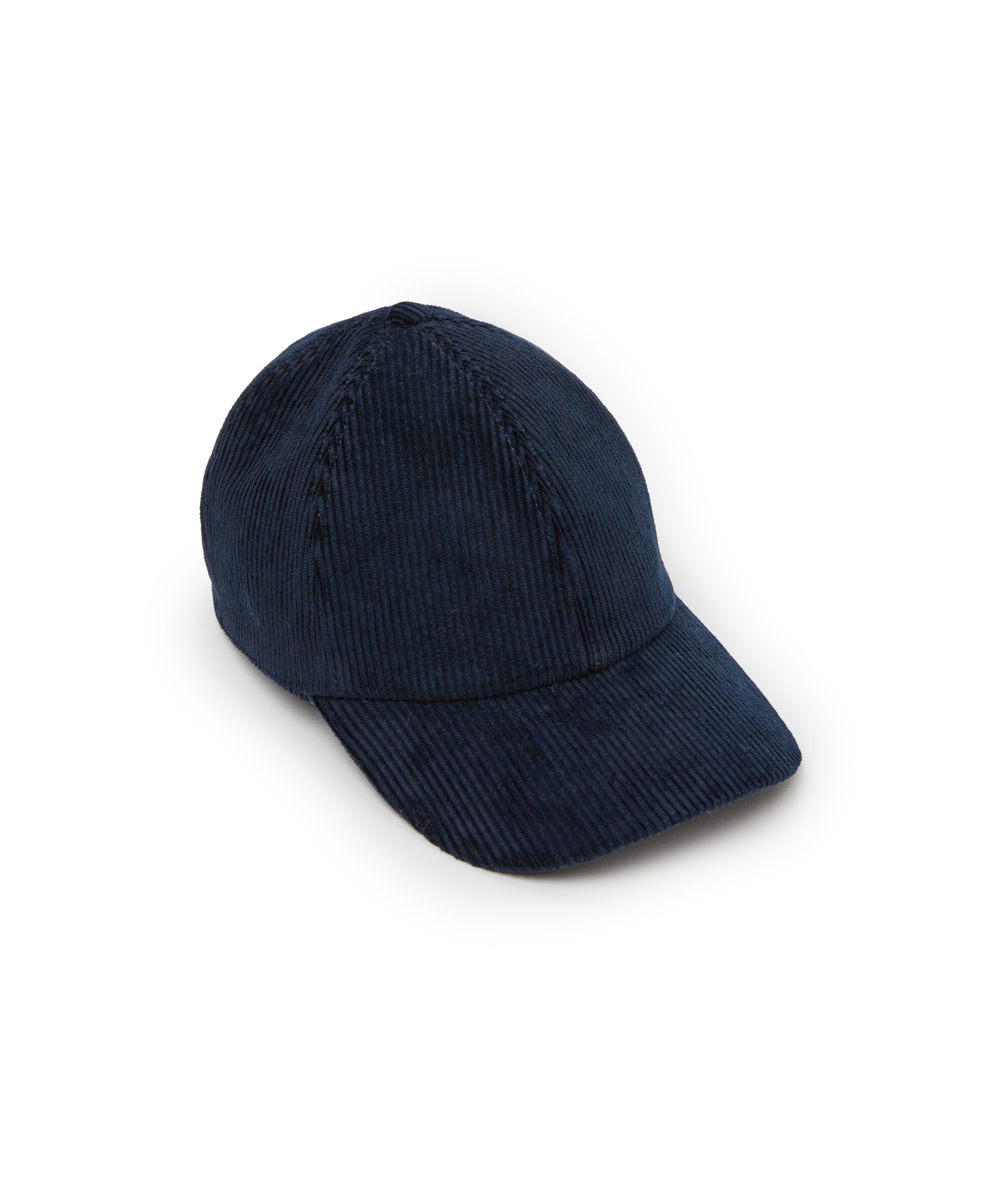 Gorra de béisbol en terciopelo de algodón con interior de cashmere