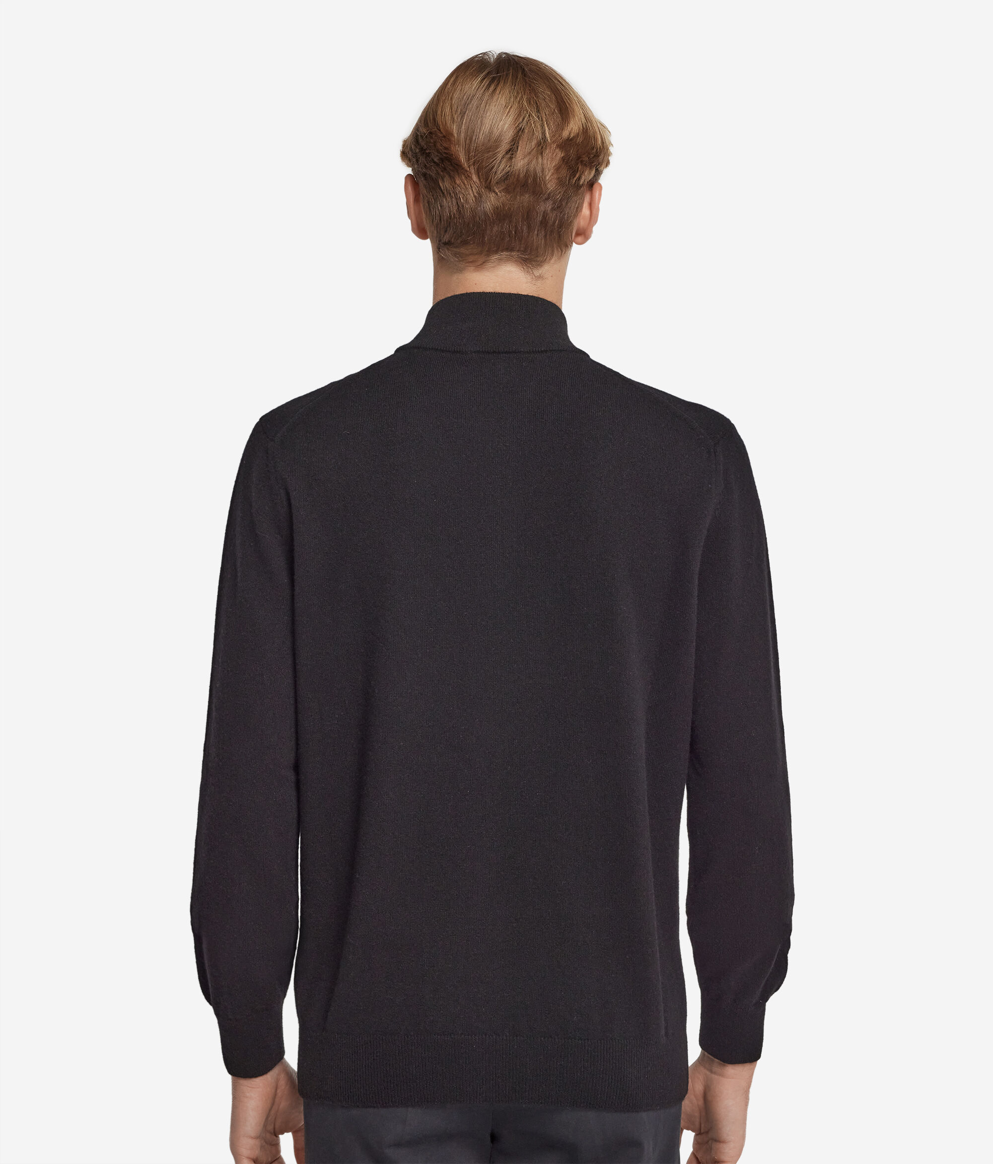 Herren-Pullover mit Reißverschluss aus Kaschmir Ultrasoft
