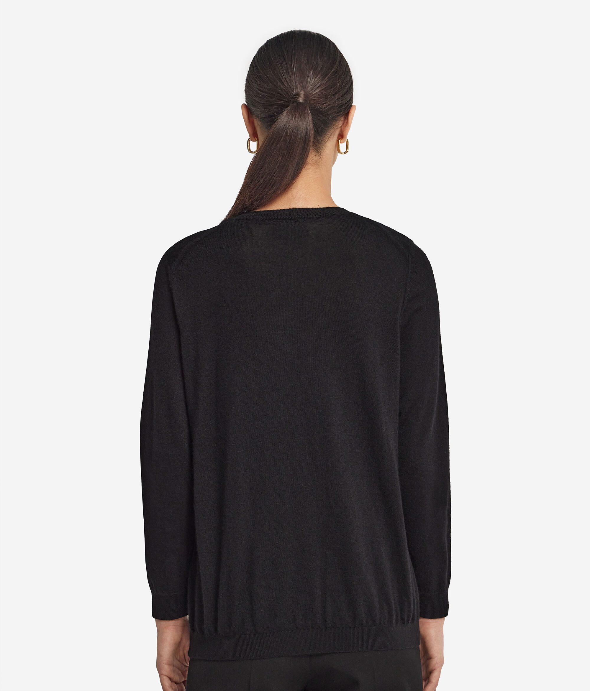 Gilet femme à col rond en cachemire ultra-fin
