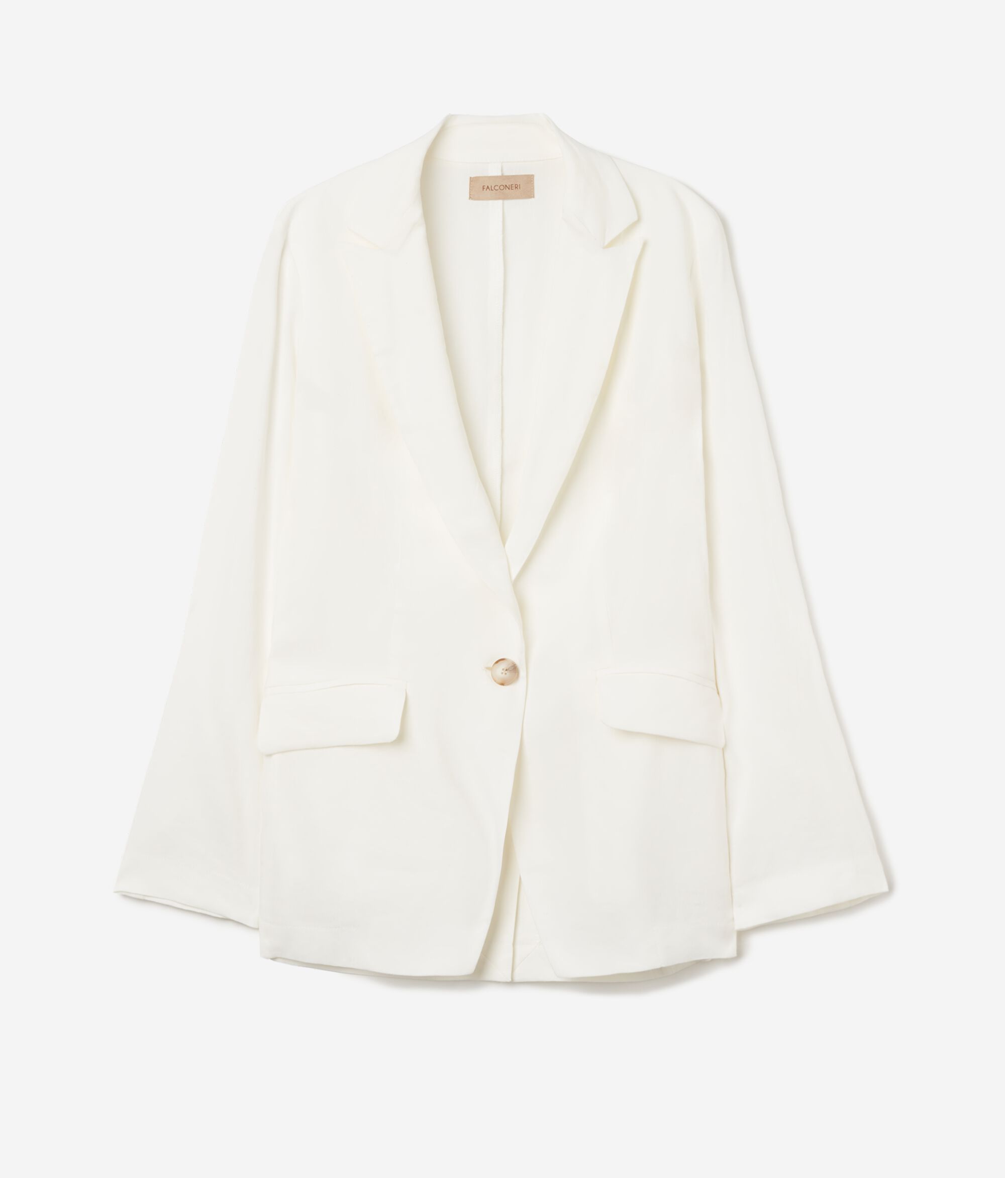 Linen Viscose Single-Breasted Jacket
