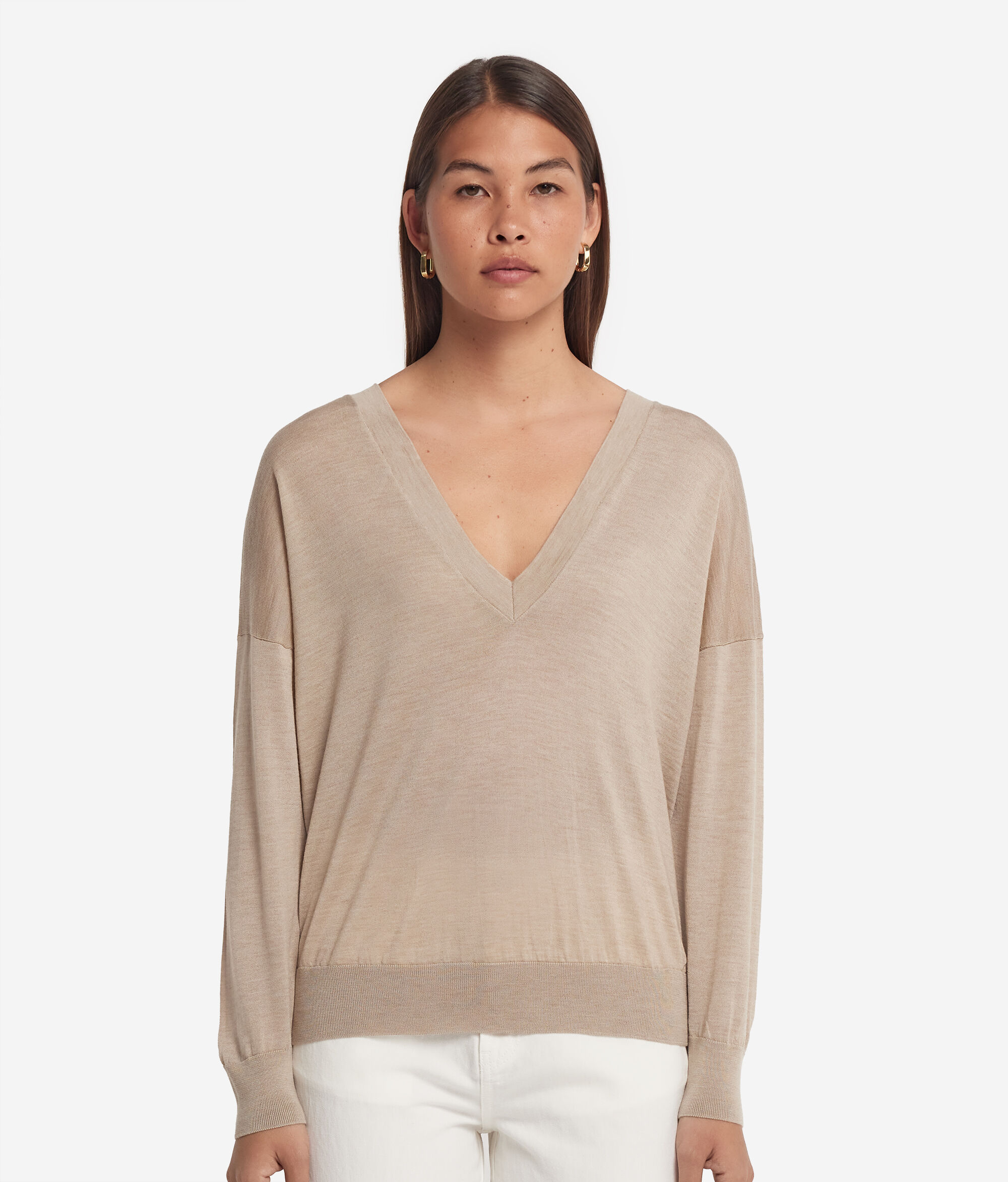 Ultrafine Cashmere Double V-Neck Jumper