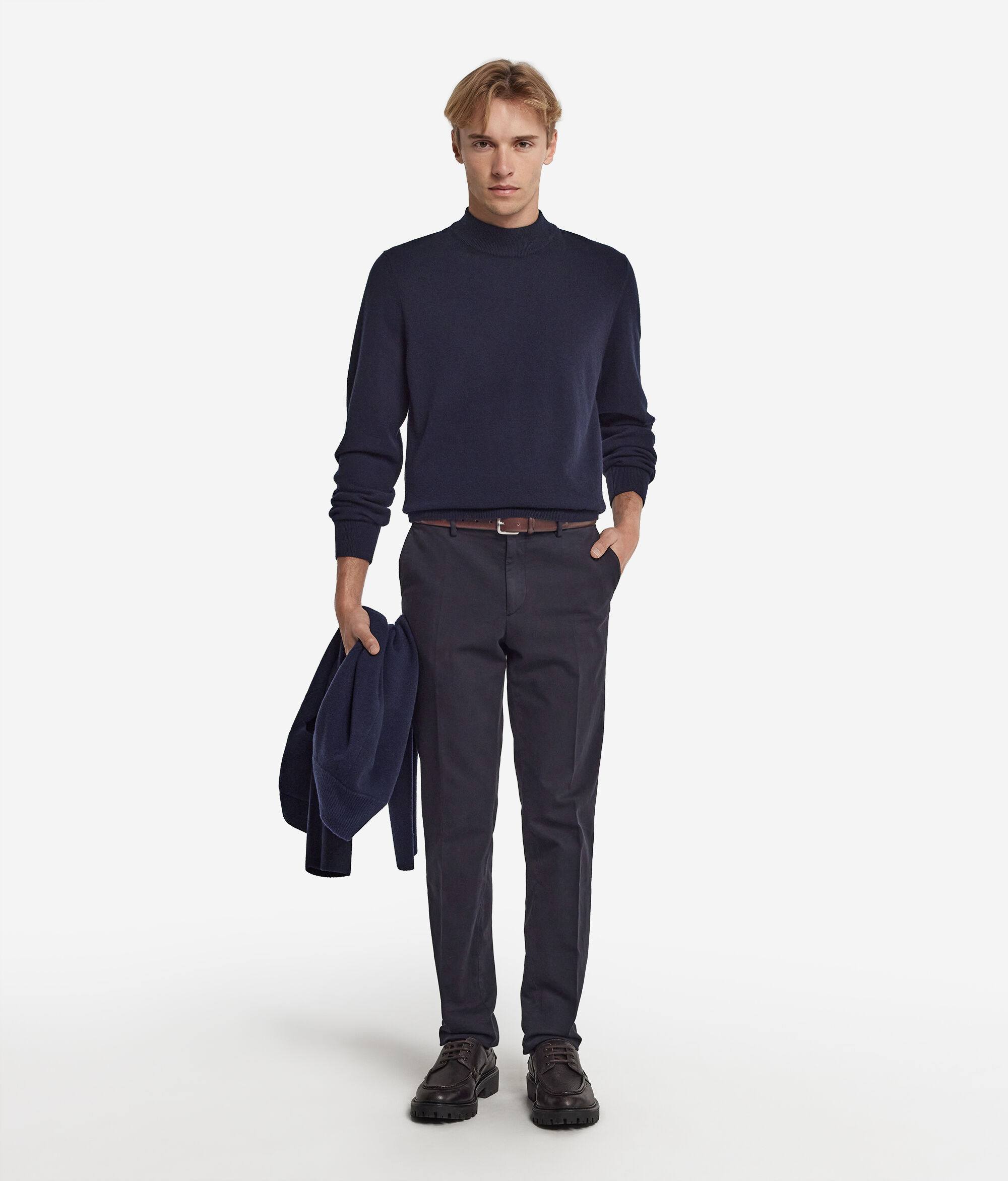 Pull à col montant en cachemire ultra-doux