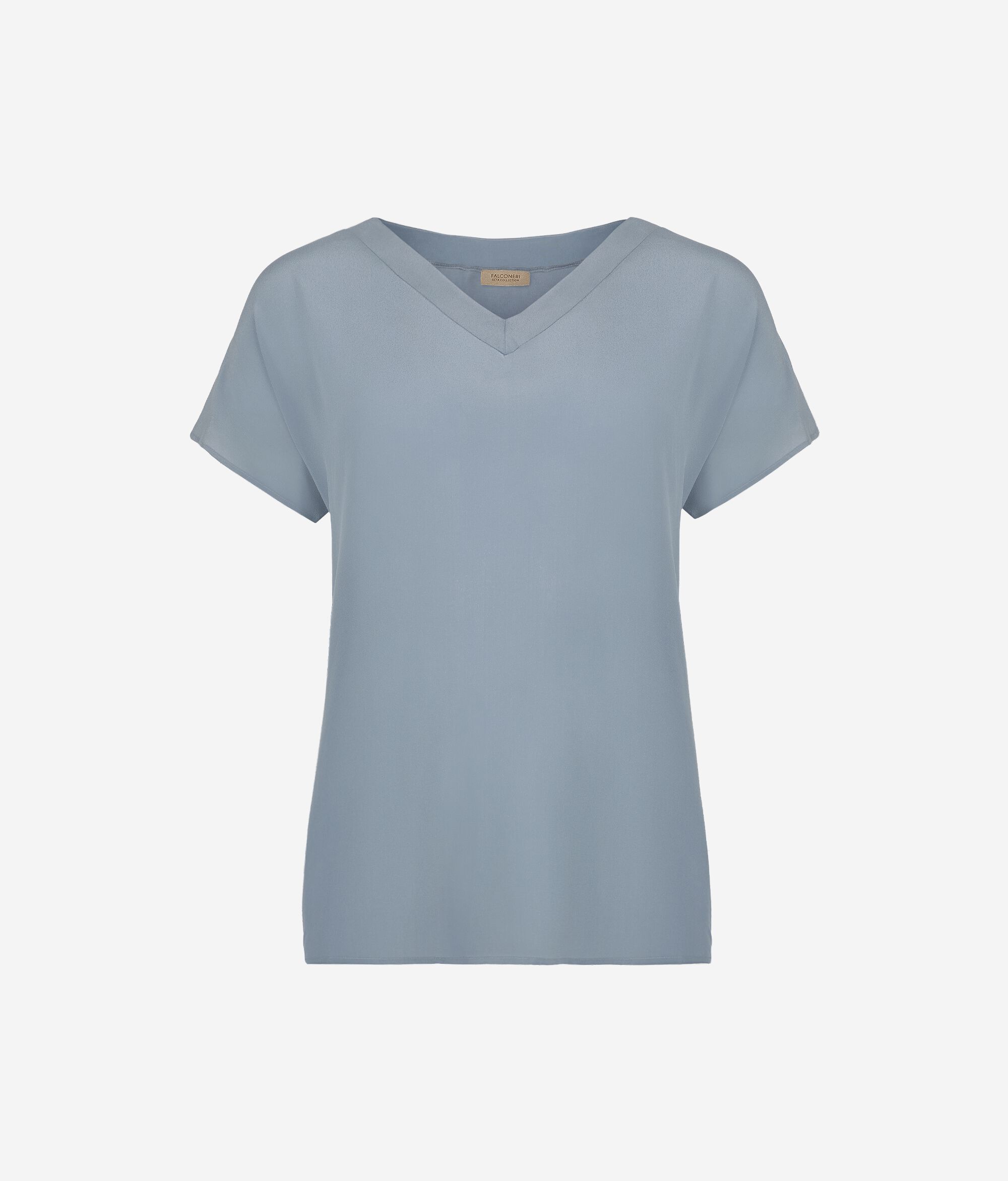 Silk V-Neck Kimono T-Shirt