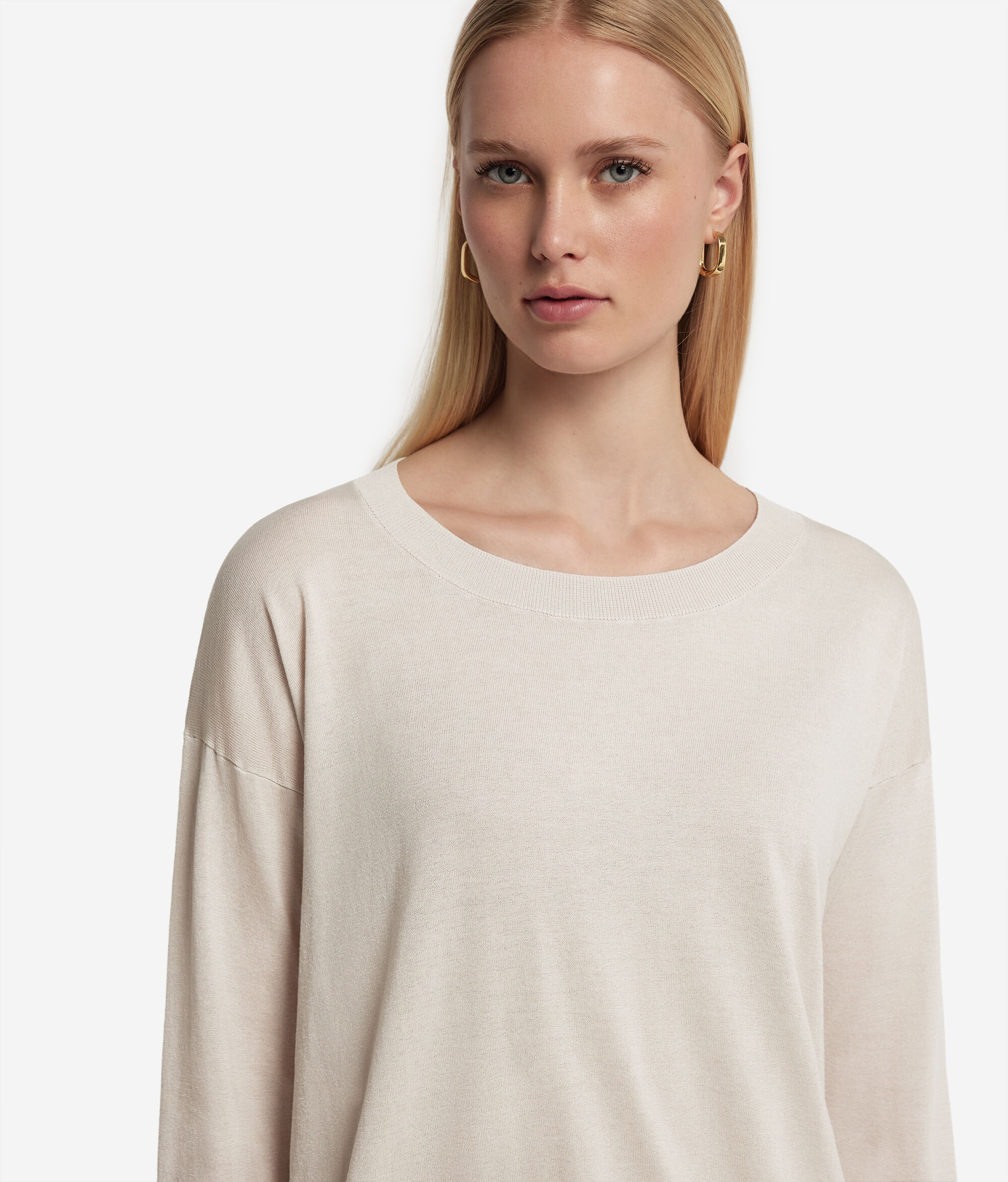 Silk and Cotton Round-Neck Jumper