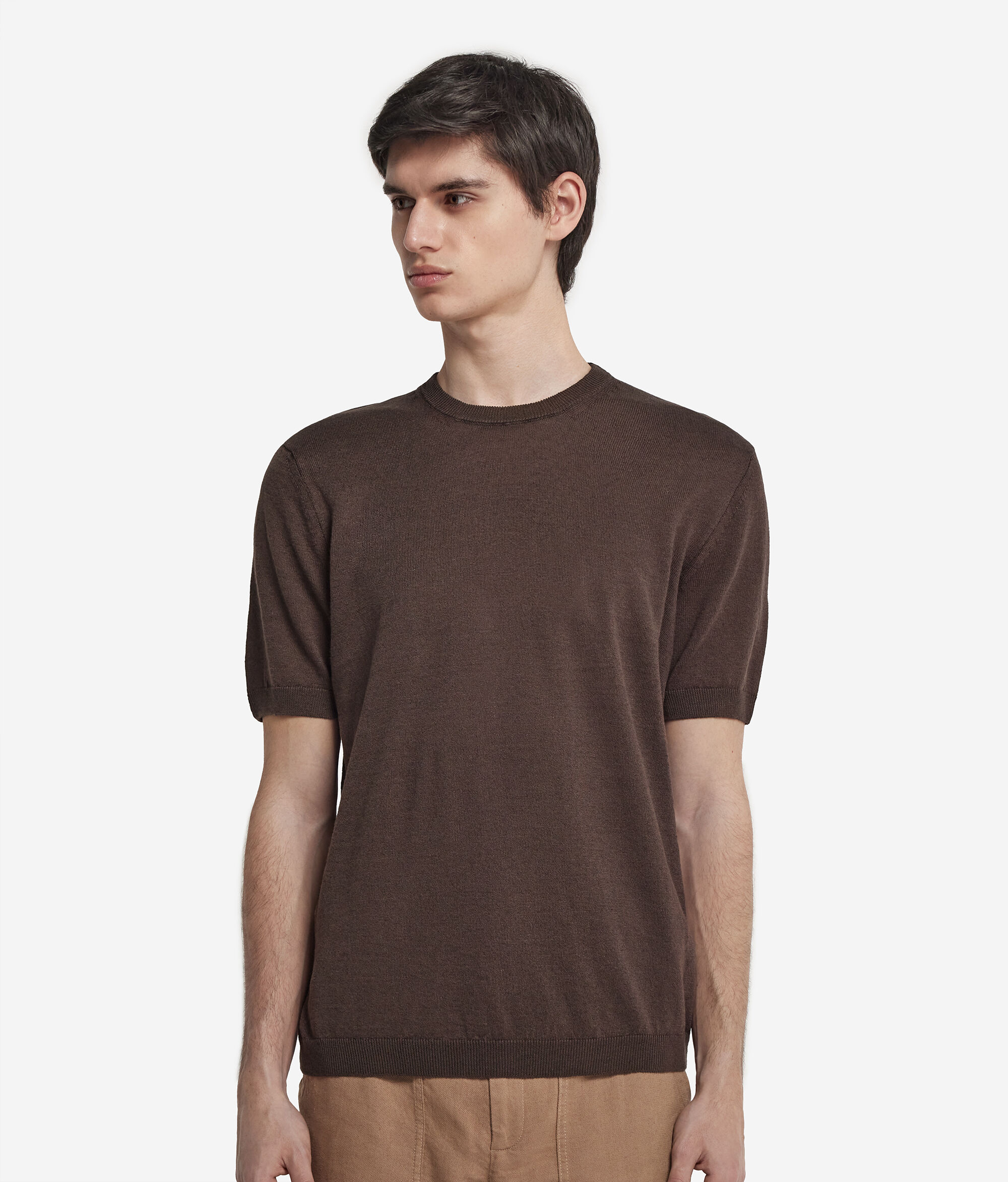 T-shirt από Λινό και Βαμβάκι