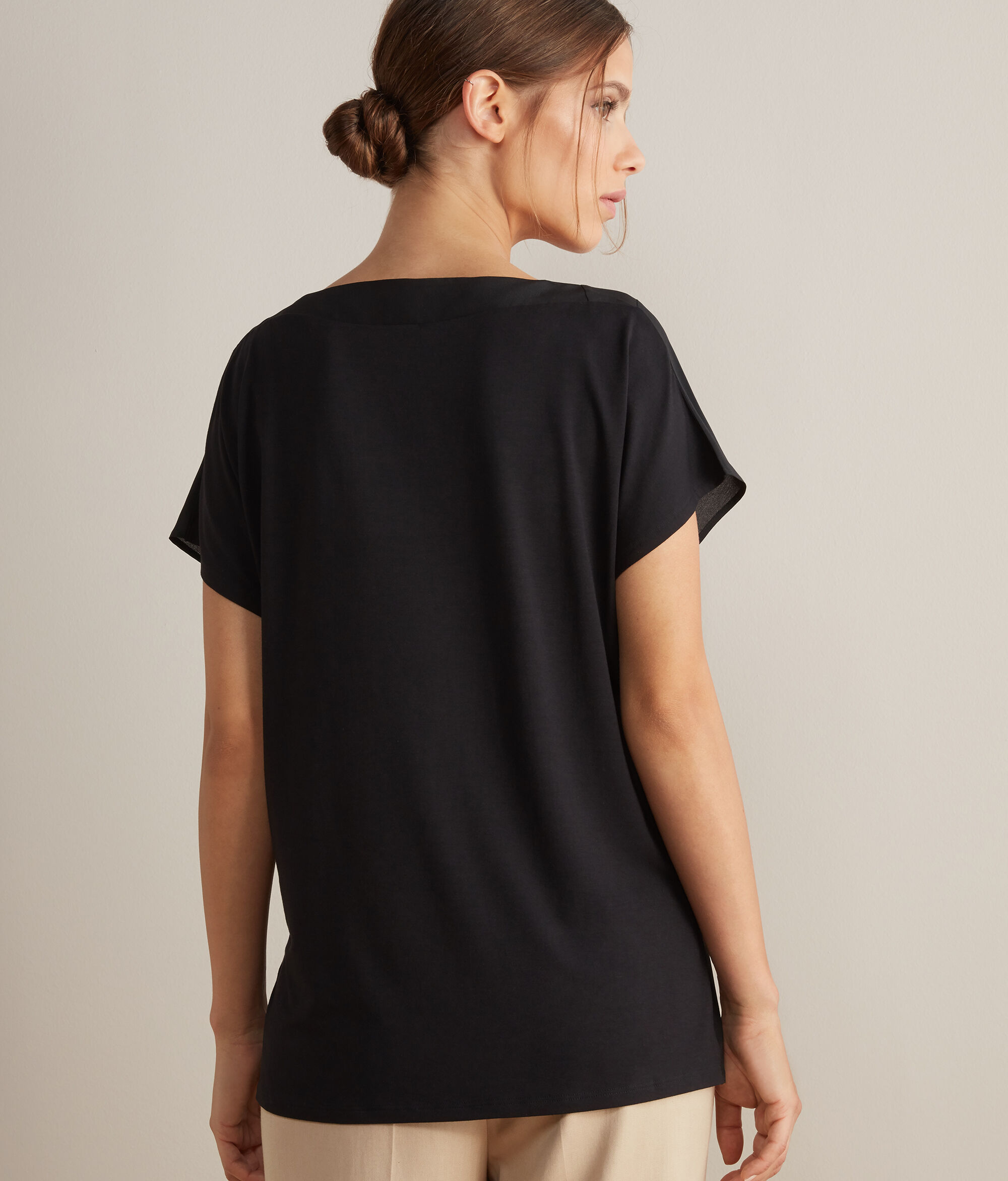 U-Boot-T-Shirt aus Seide und Modal