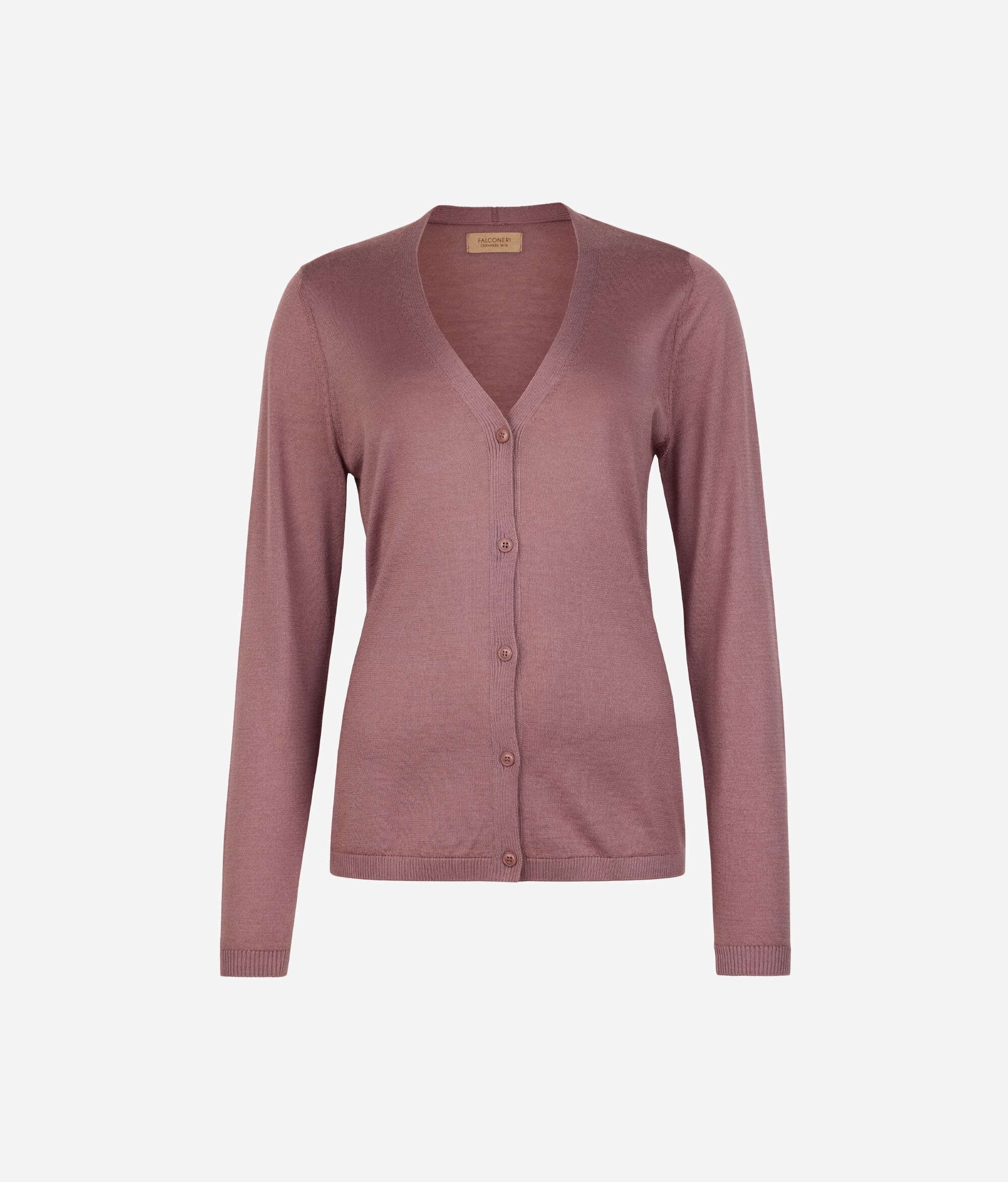 Strickjacke mit V-Ausschnitt aus Silkfine