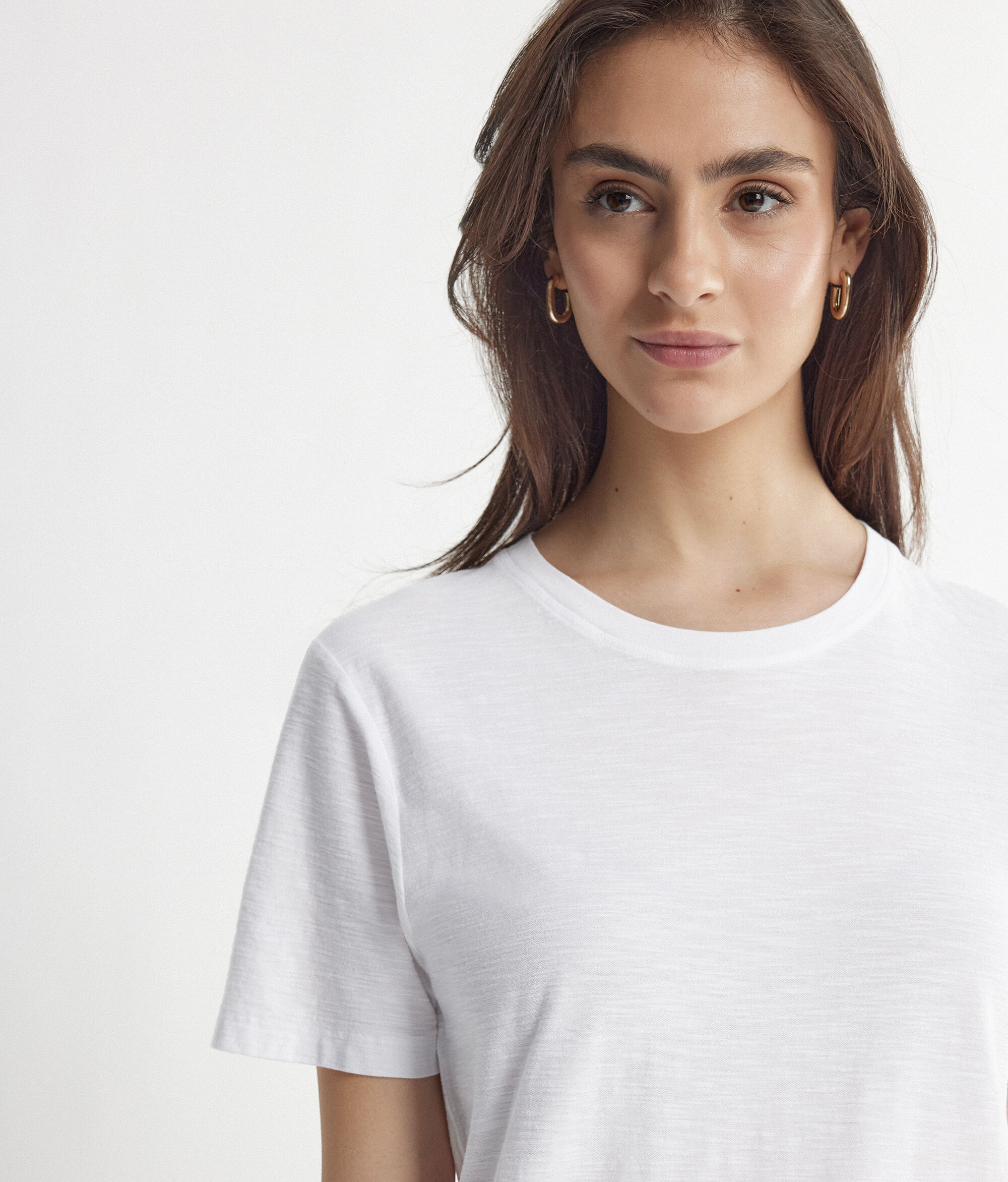 Short-Sleeved Round-Neck Cotton T-Shirt