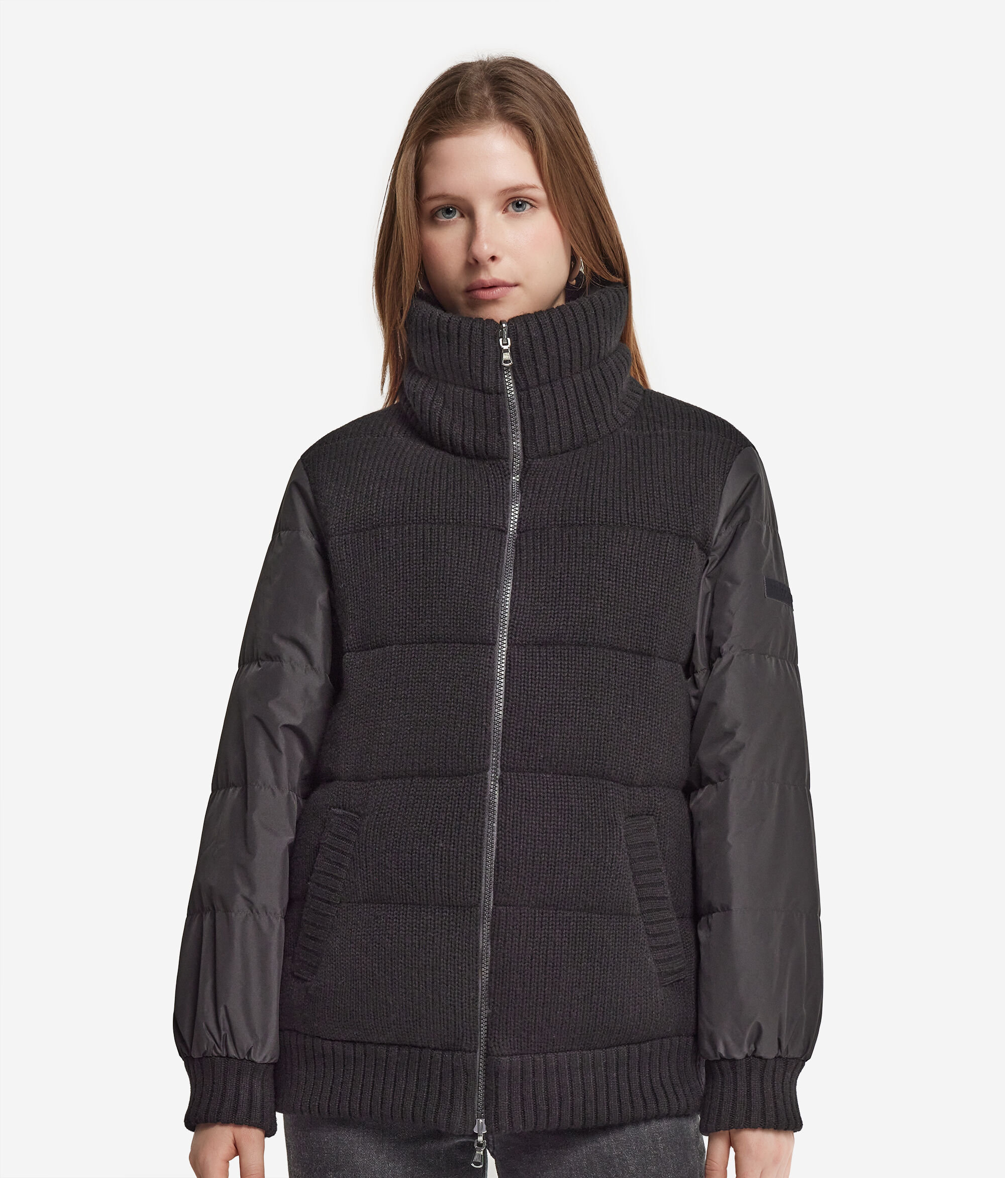 Cashmere Tricot Reversible Down Jacket