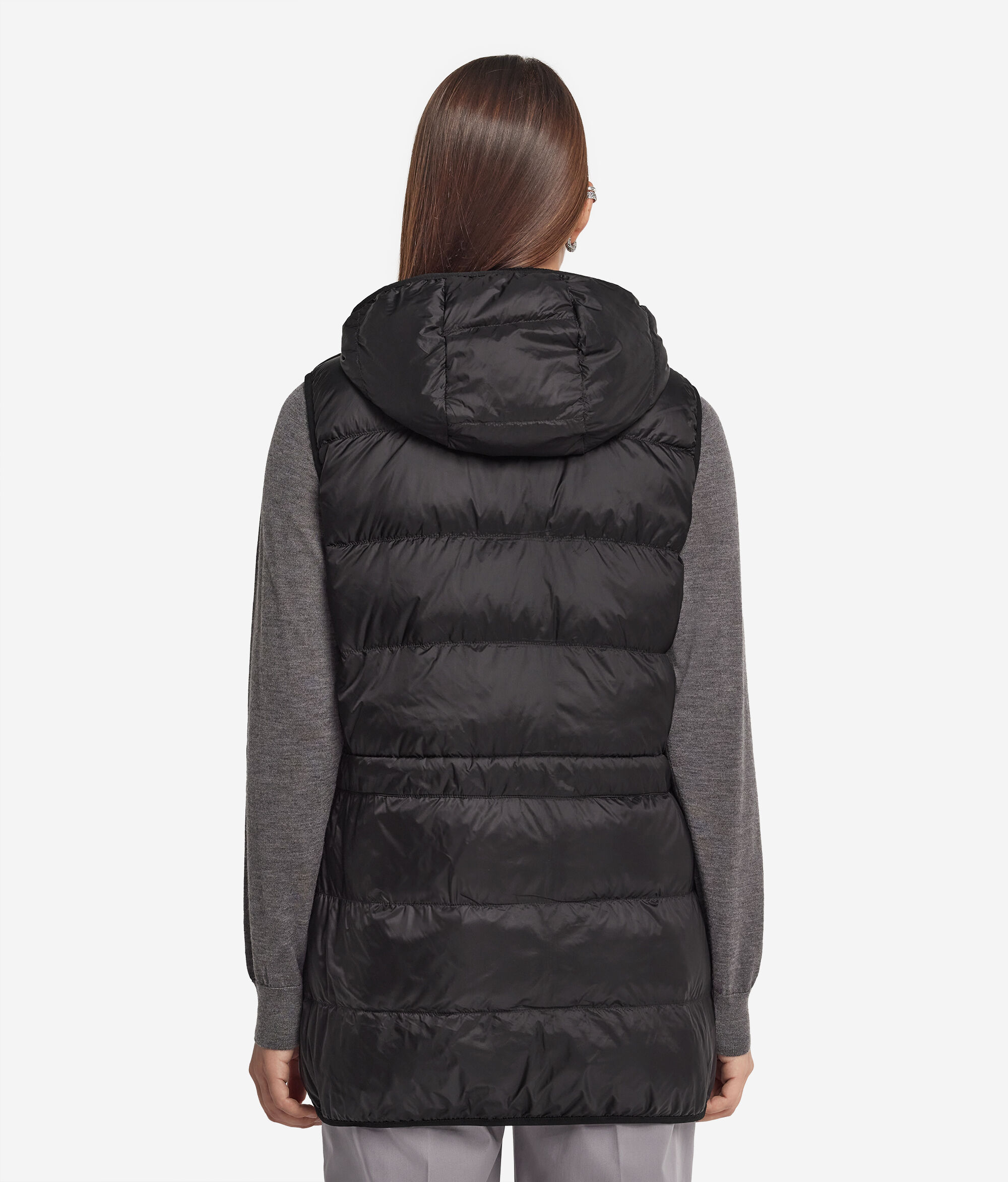 Cashmere Down Gilet with Drawstring