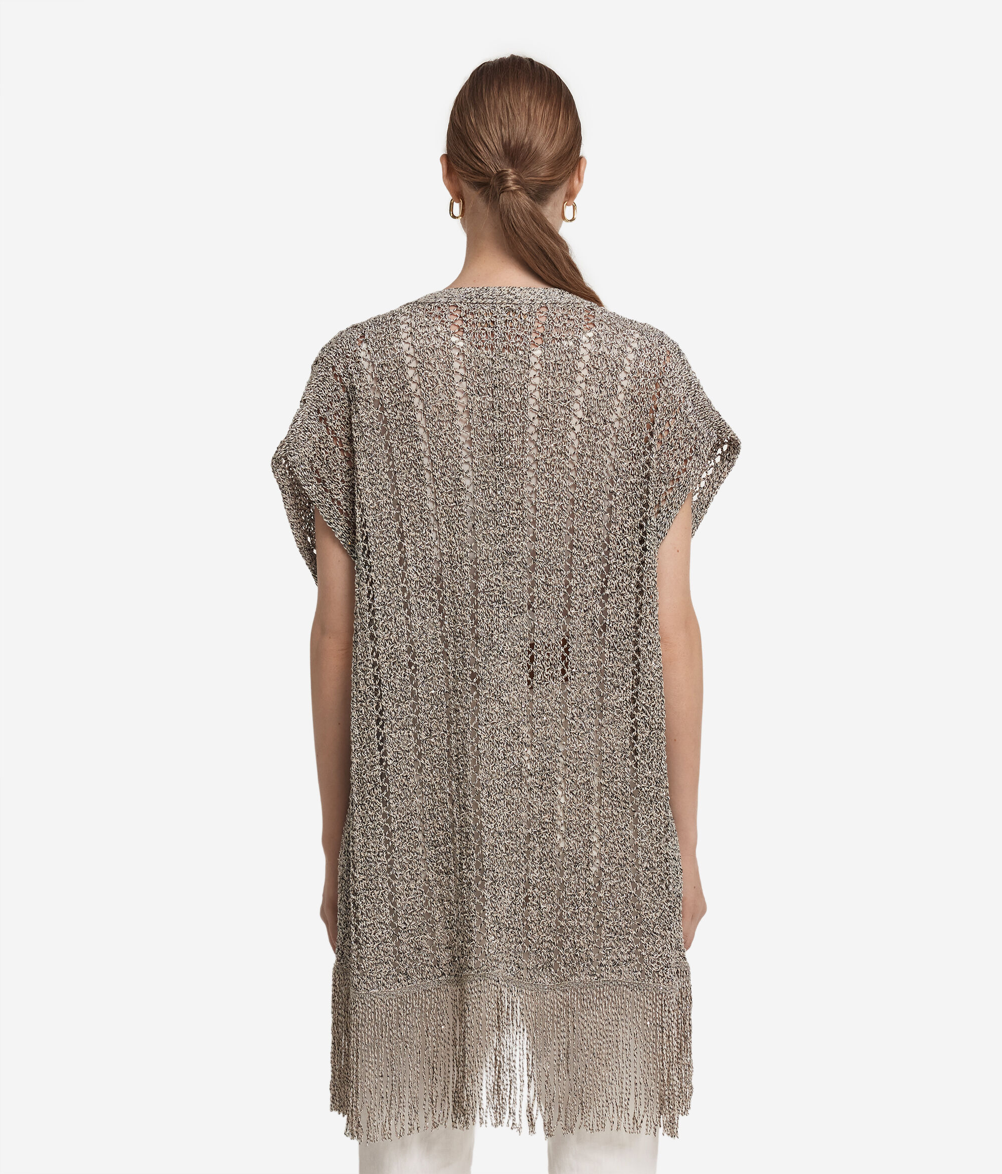 Ażurowe kimono z cekinami