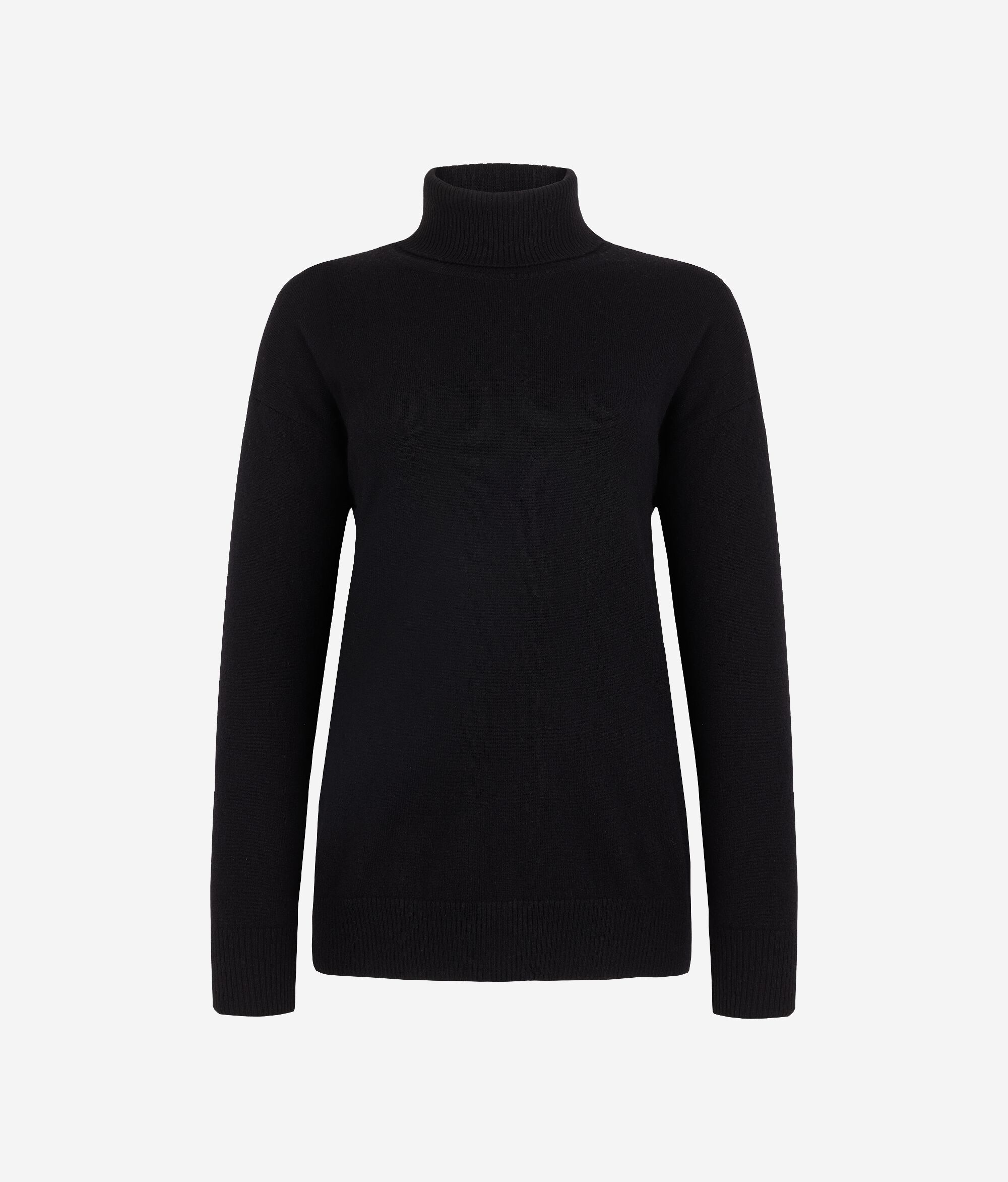 Ultrasoft Cashmere Turtleneck Sweater with Slits