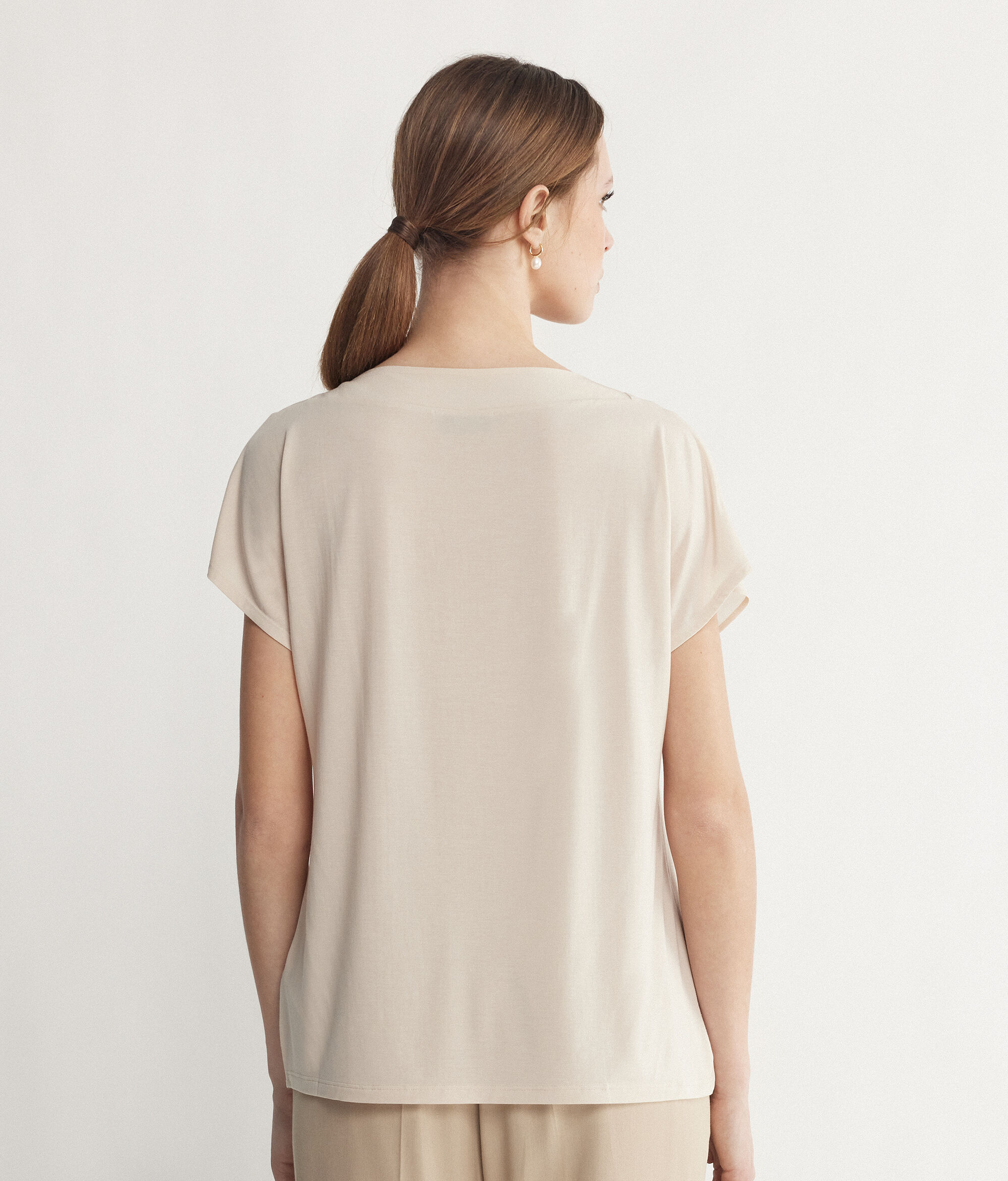 U-Boot-T-Shirt aus Seide und Modal