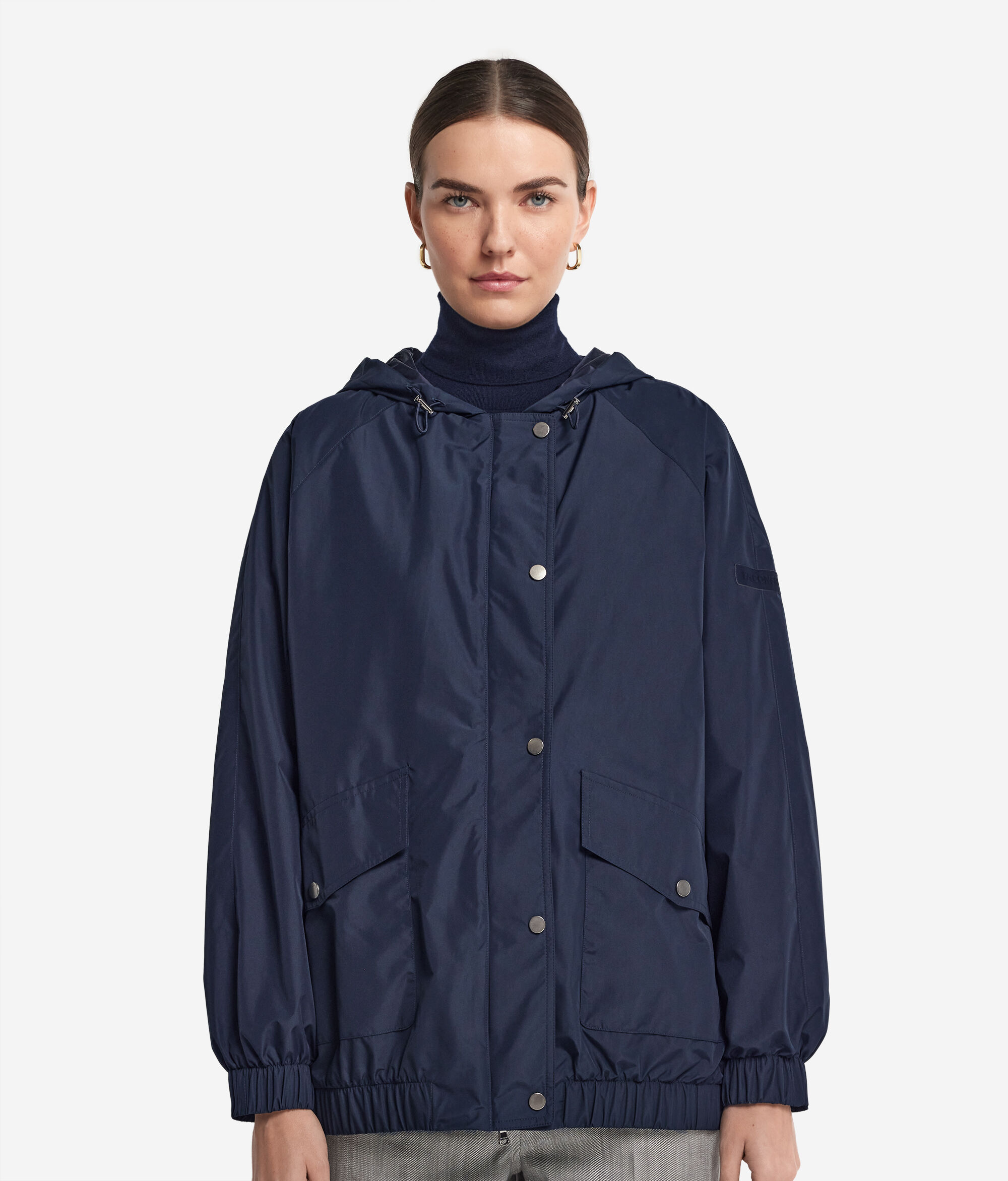 Giubbino Tecnico in Cashmere con Cappuccio