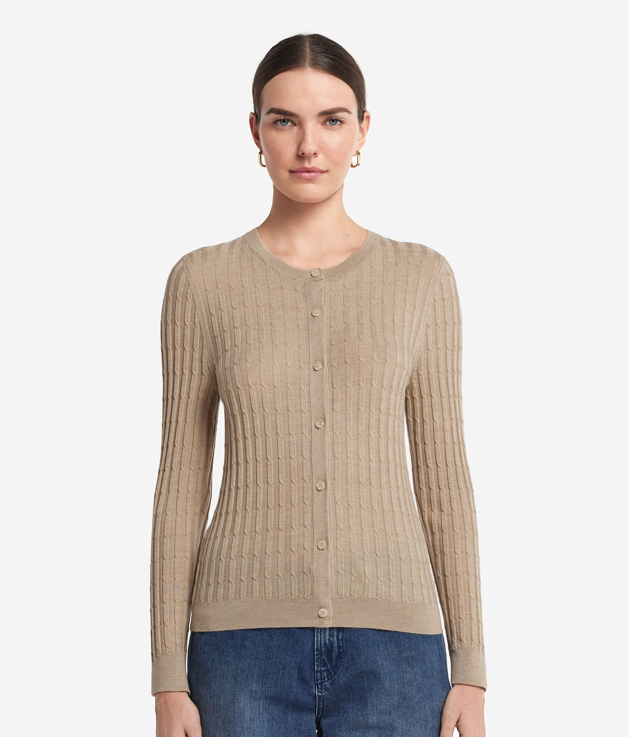 Ultrafine Cashmere Cable Knit Cardigan