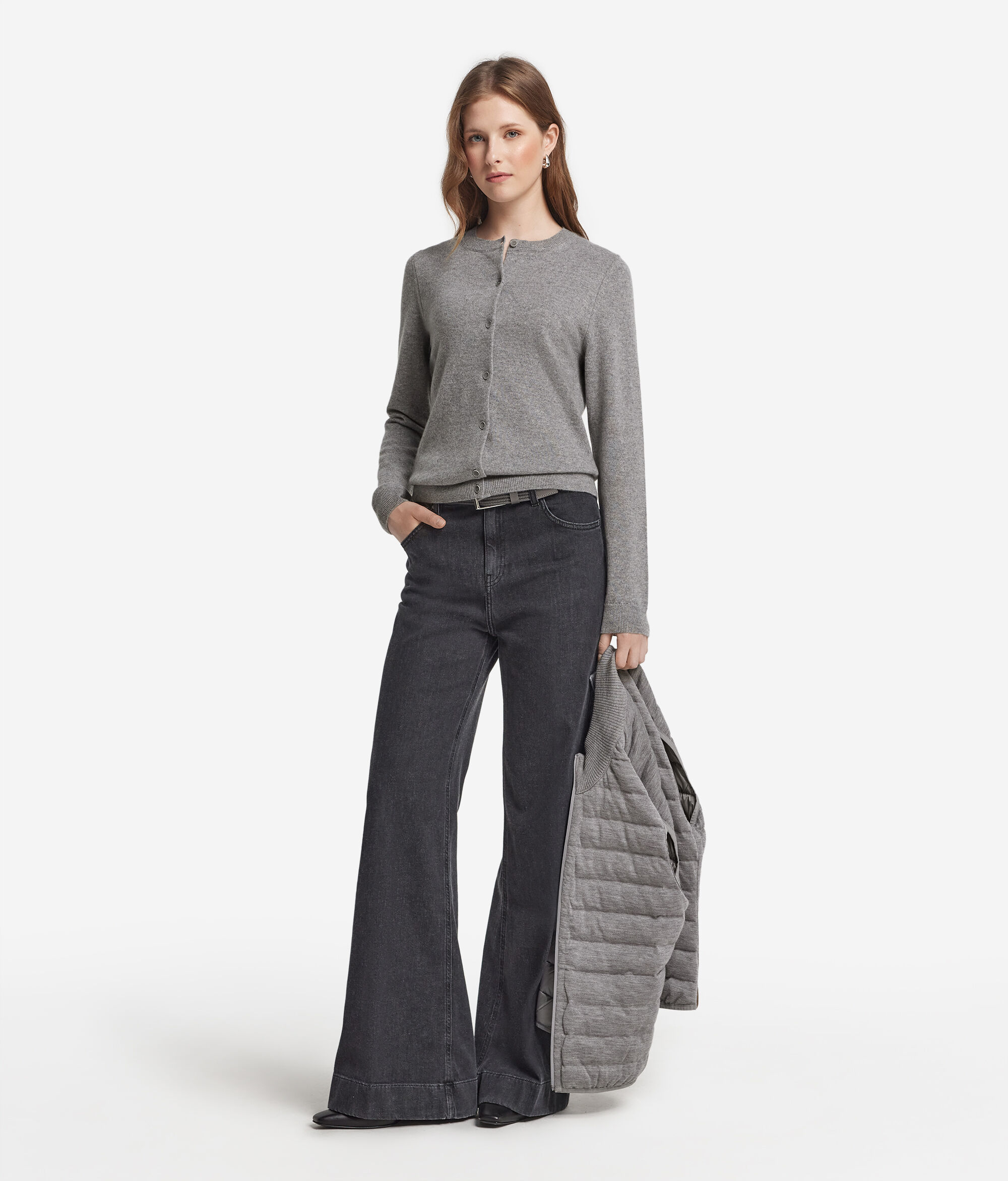 Ultrasoft Cashmere Round-Neck Cardigan