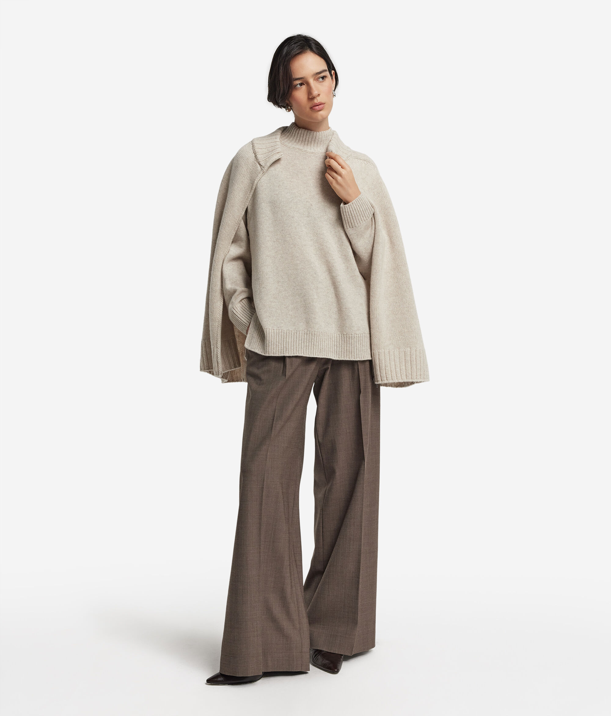 Ultrasoft Cashmere Reglan Omuzlu Yarım Balıkçı Kazak