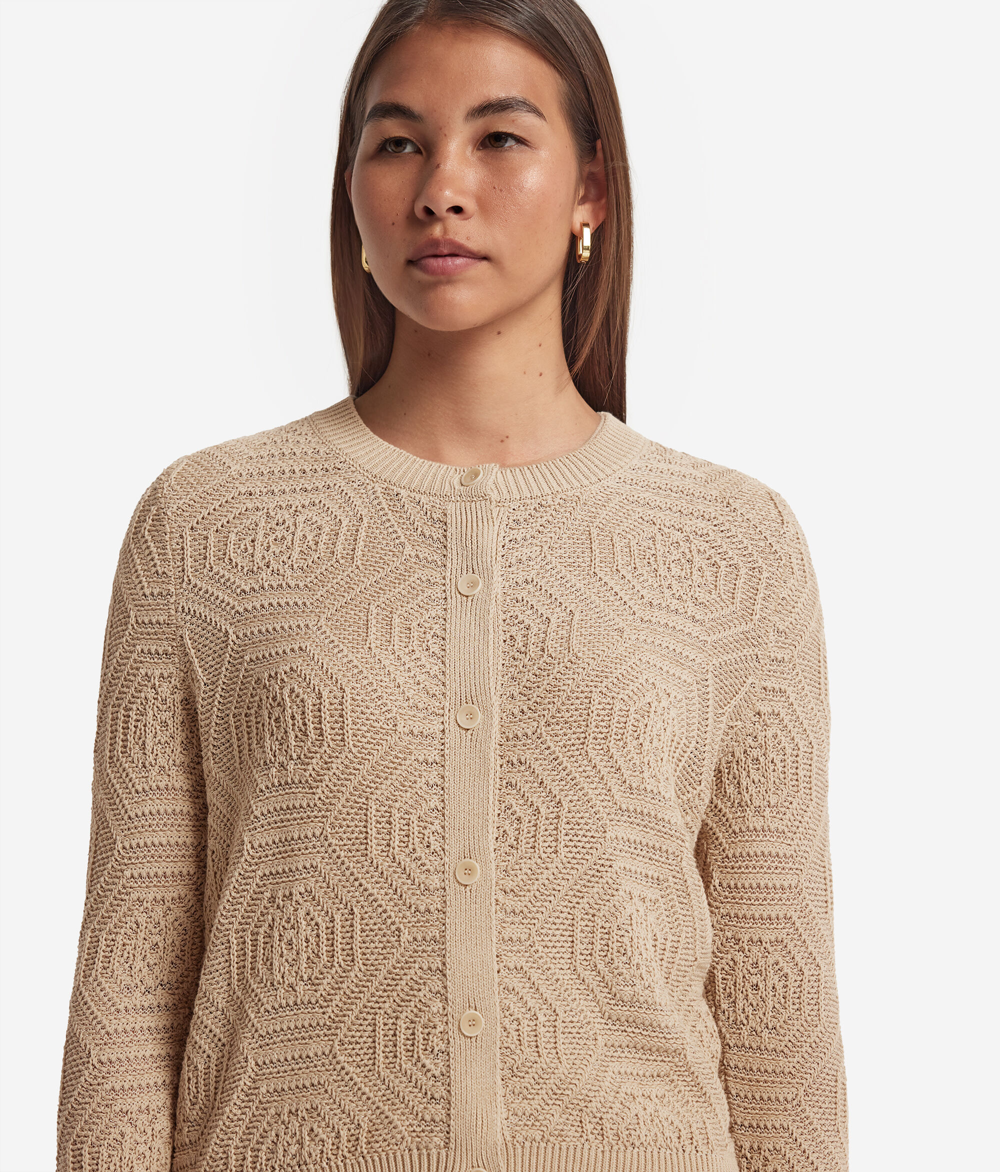 Cardigan mit geometrischem Design