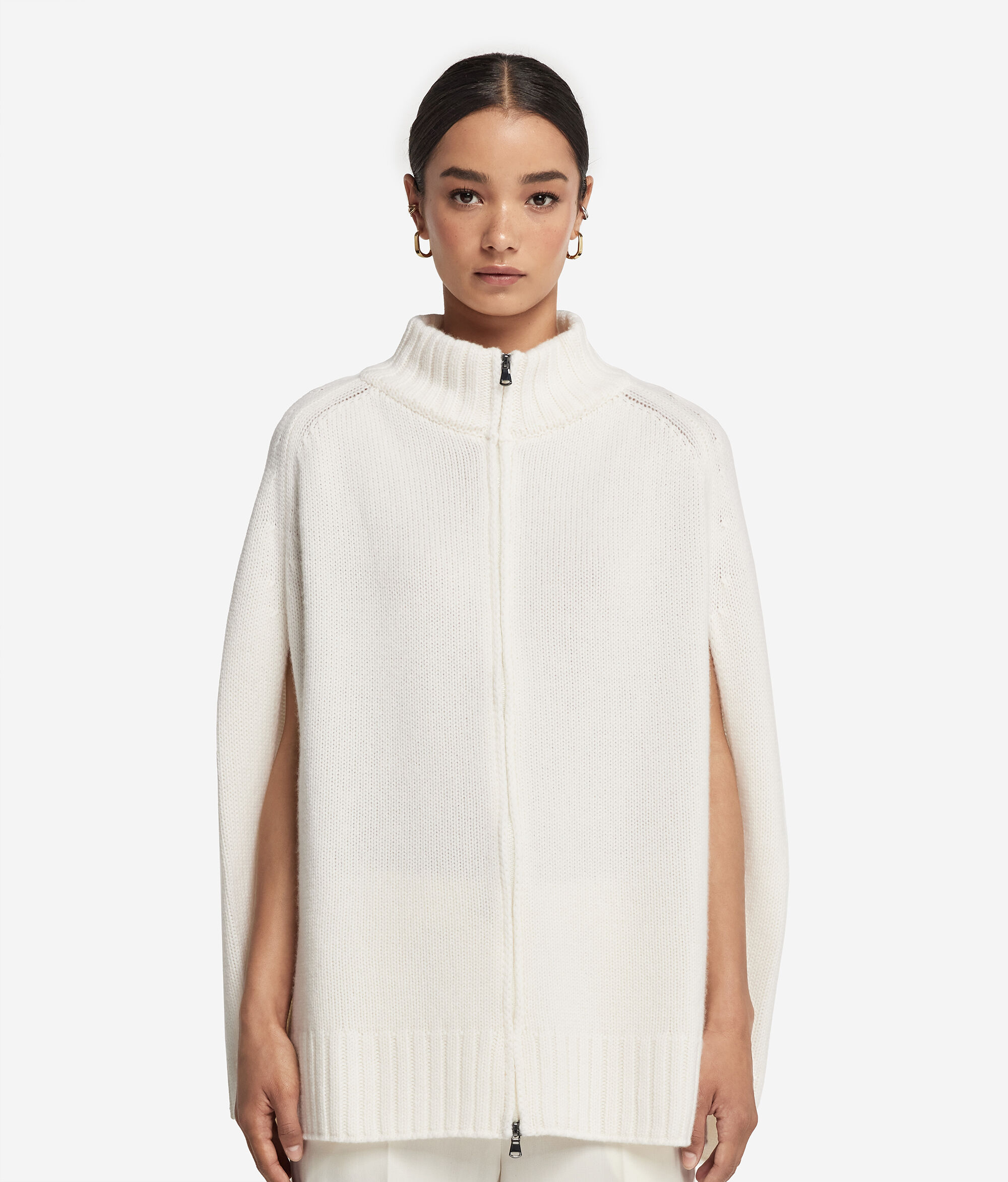 Ultrasoft Cashmere Zip-Up Cape