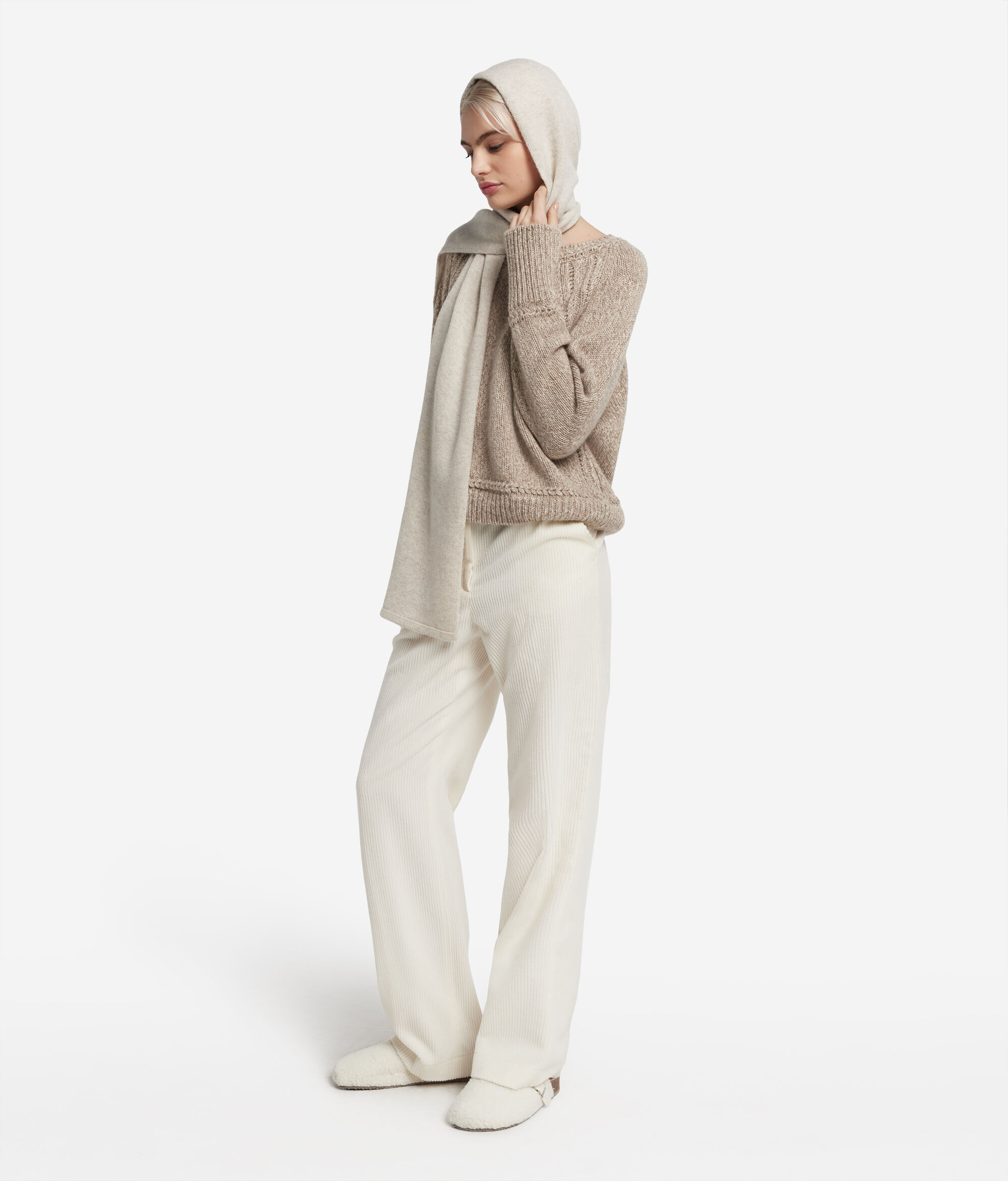 Sciarpa con cappuccio in Cashmere Ultrasoft