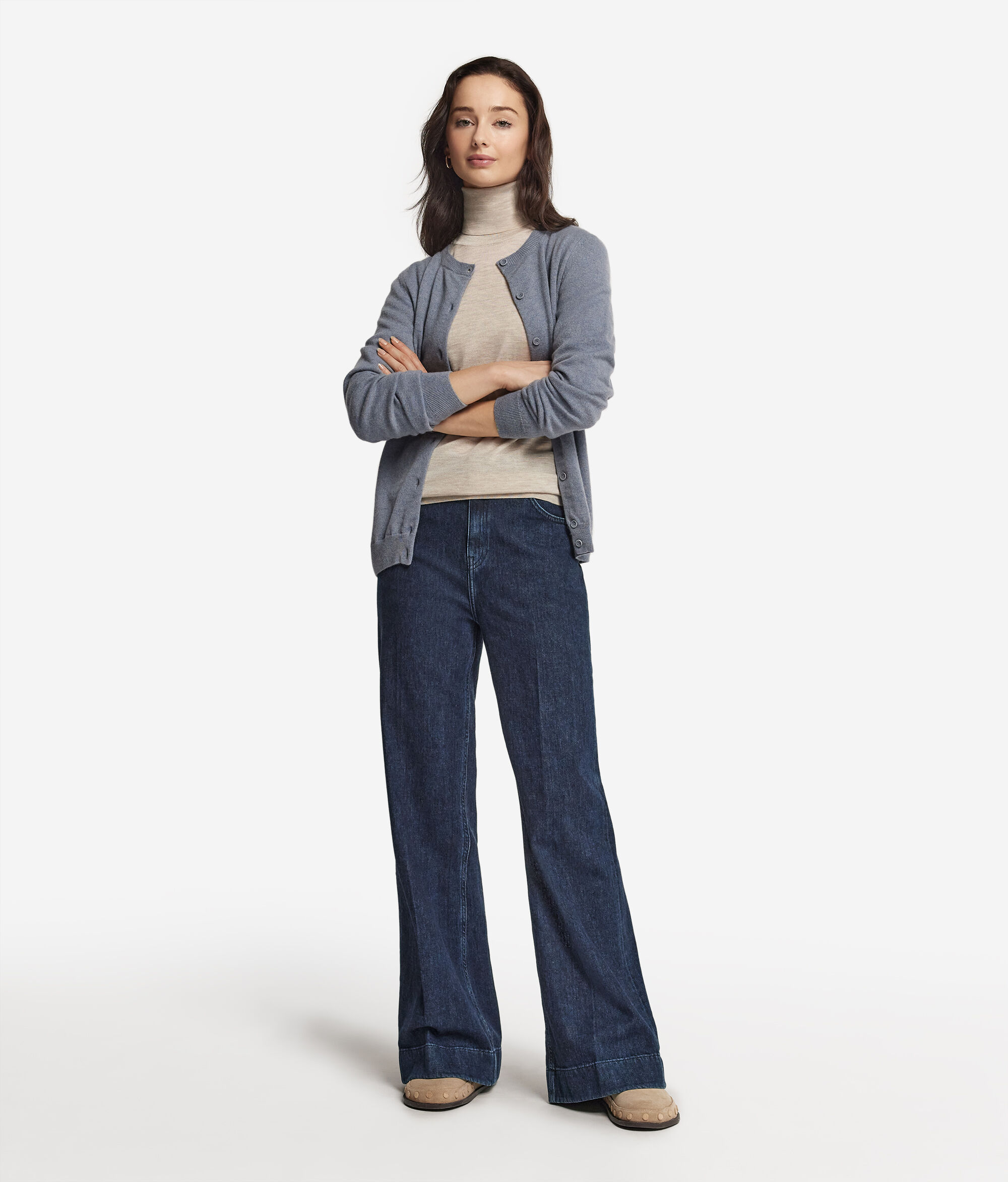 Cashmere Denim Flared Pants