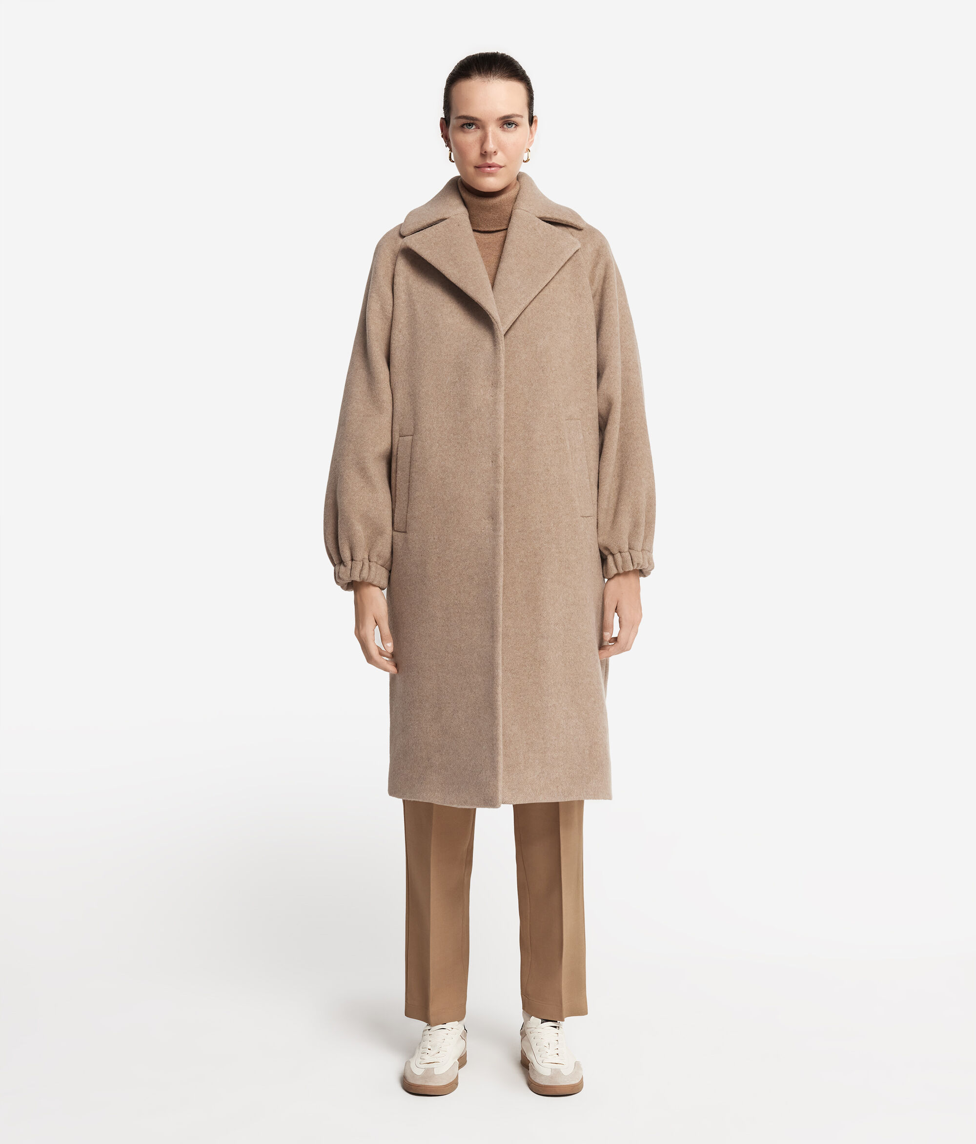 Abric amb màniga frunzida de Cashmere