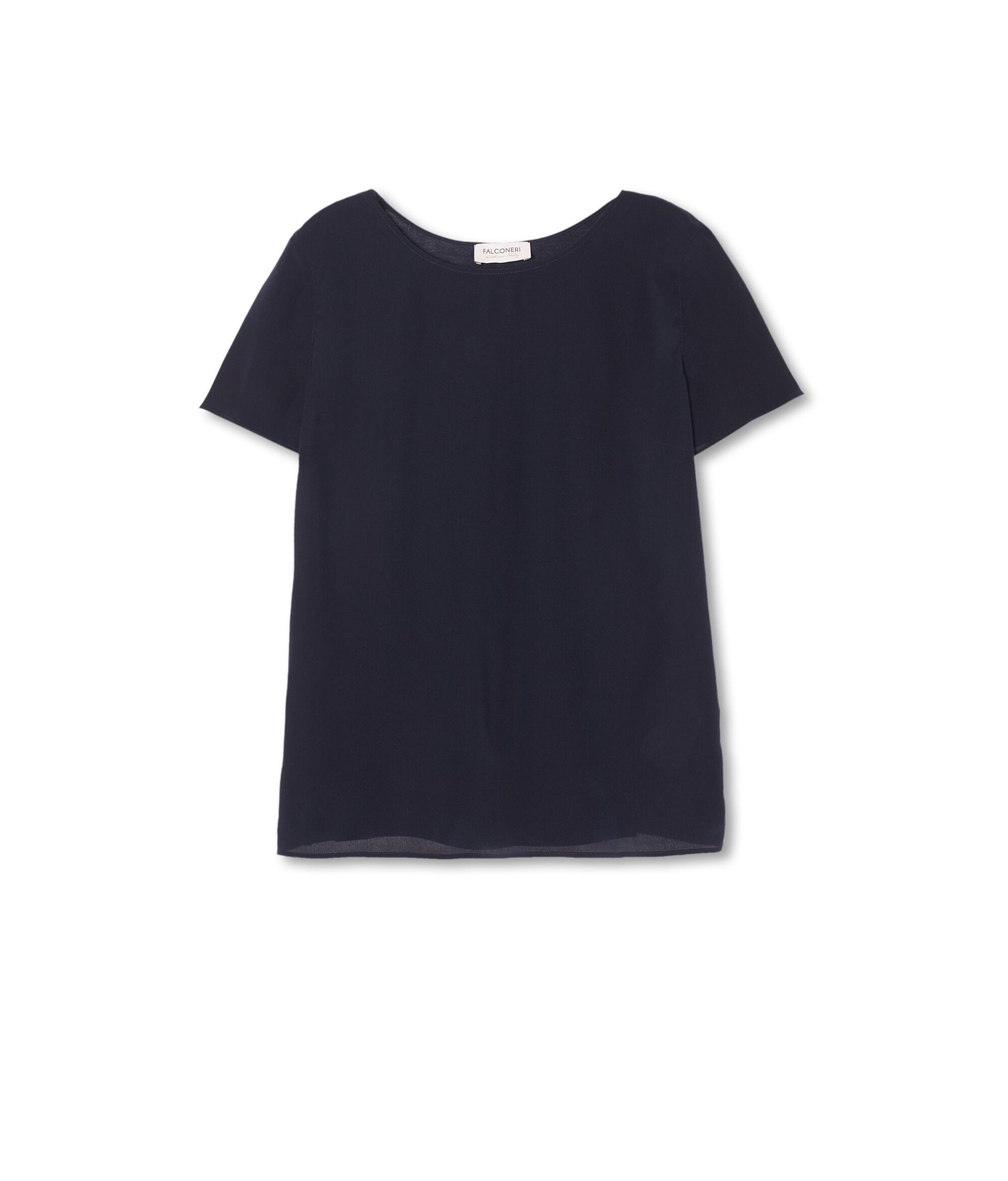 Rundhals-T-Shirt aus Seide