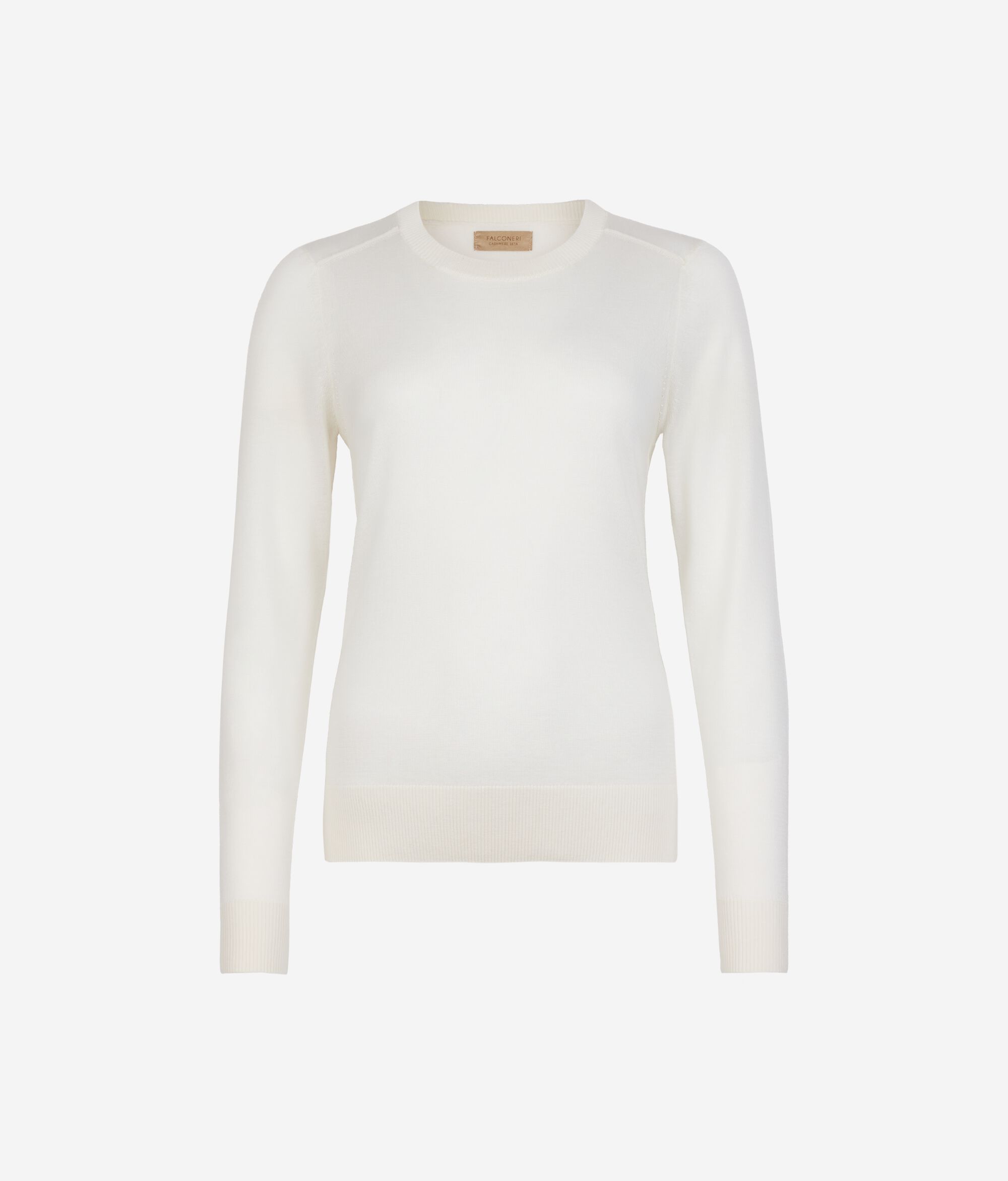 Μπλούζα με Στρογγυλή Λαιμόκοψη από Cashmere και Μετάξι
