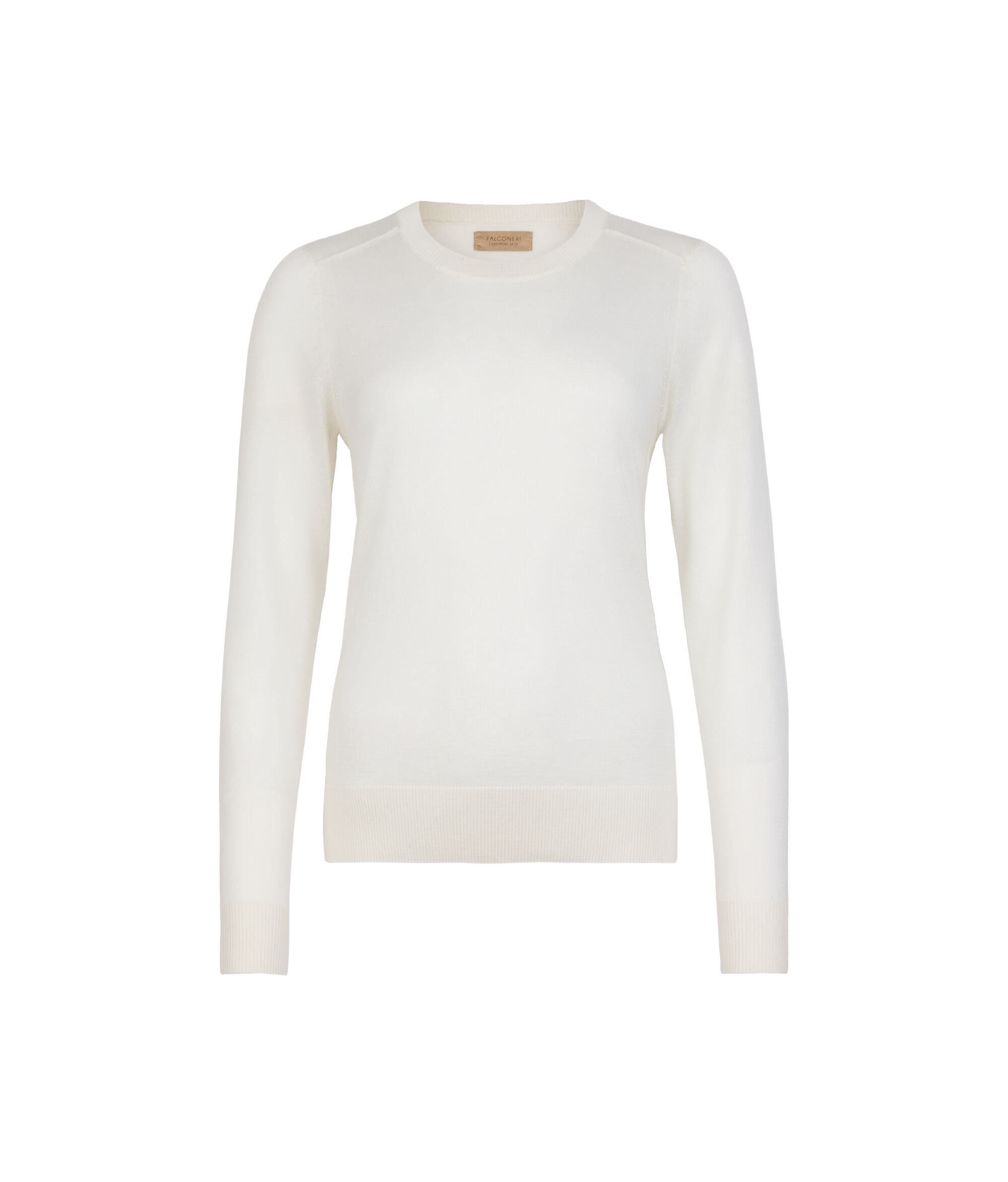 Μπλούζα με Στρογγυλή Λαιμόκοψη από Cashmere και Μετάξι