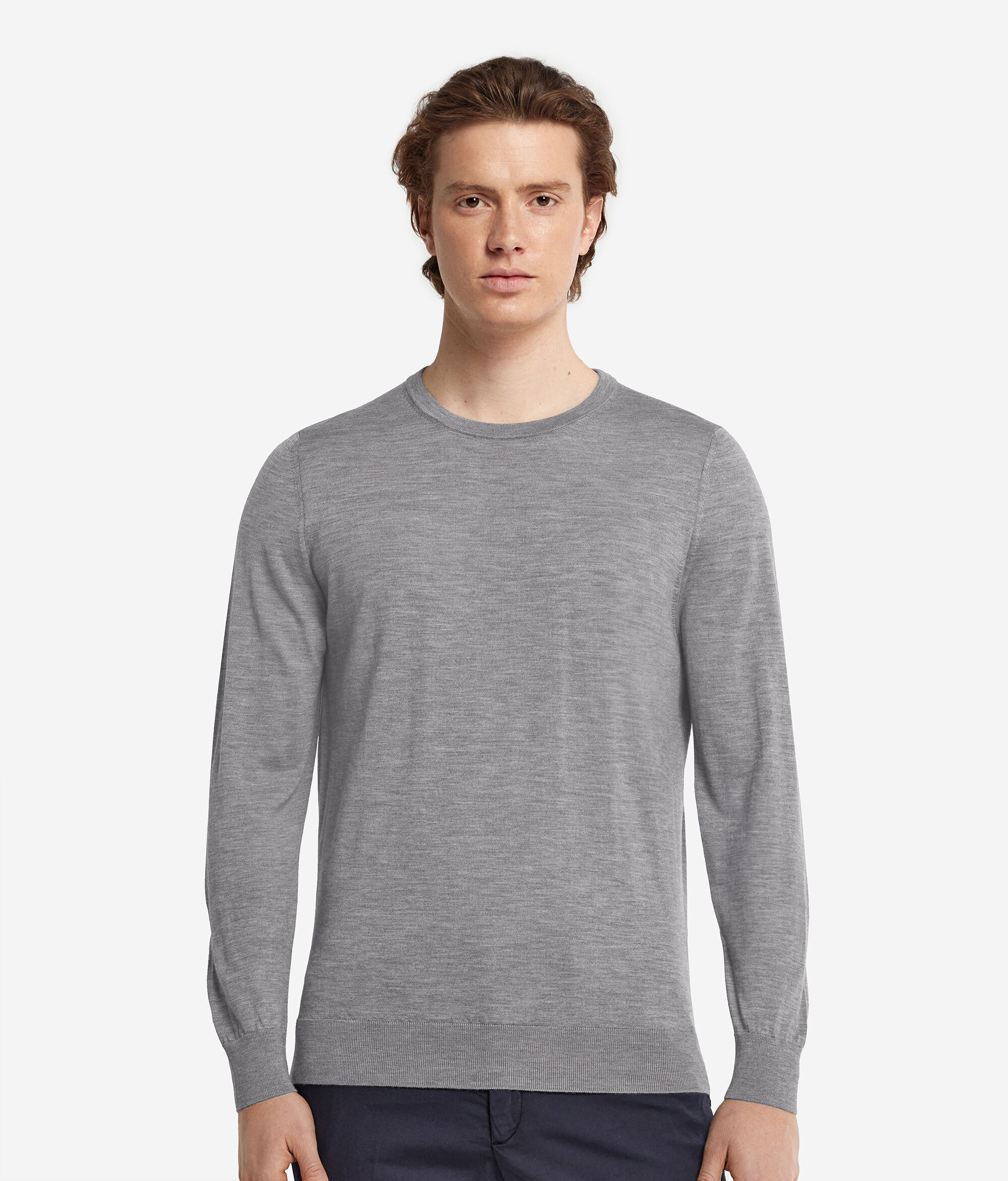 Pull homme en cachemire ultra-fin à col rond