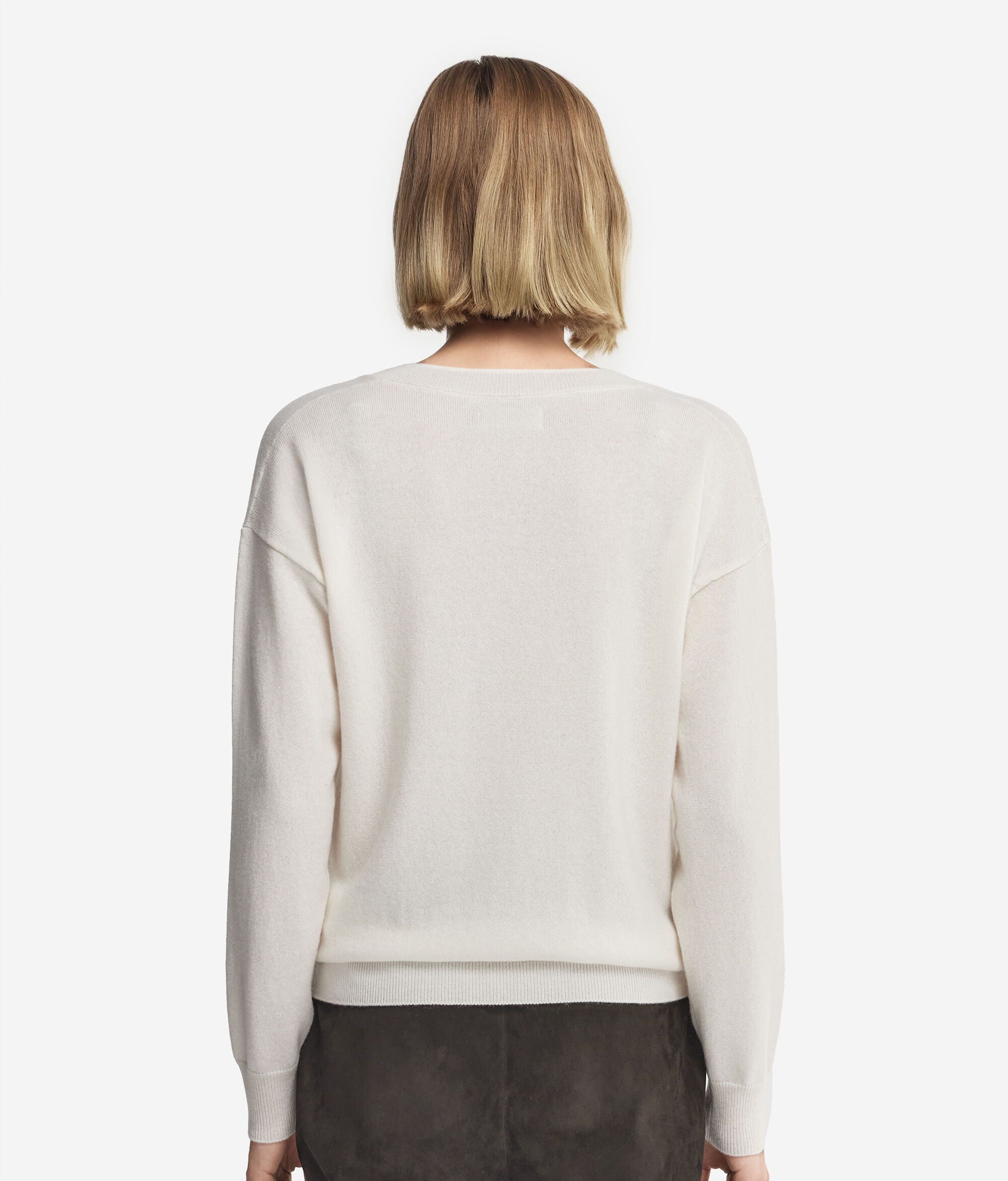 Pullover mit V-Ausschnitt aus Kaschmir Ultrasoft