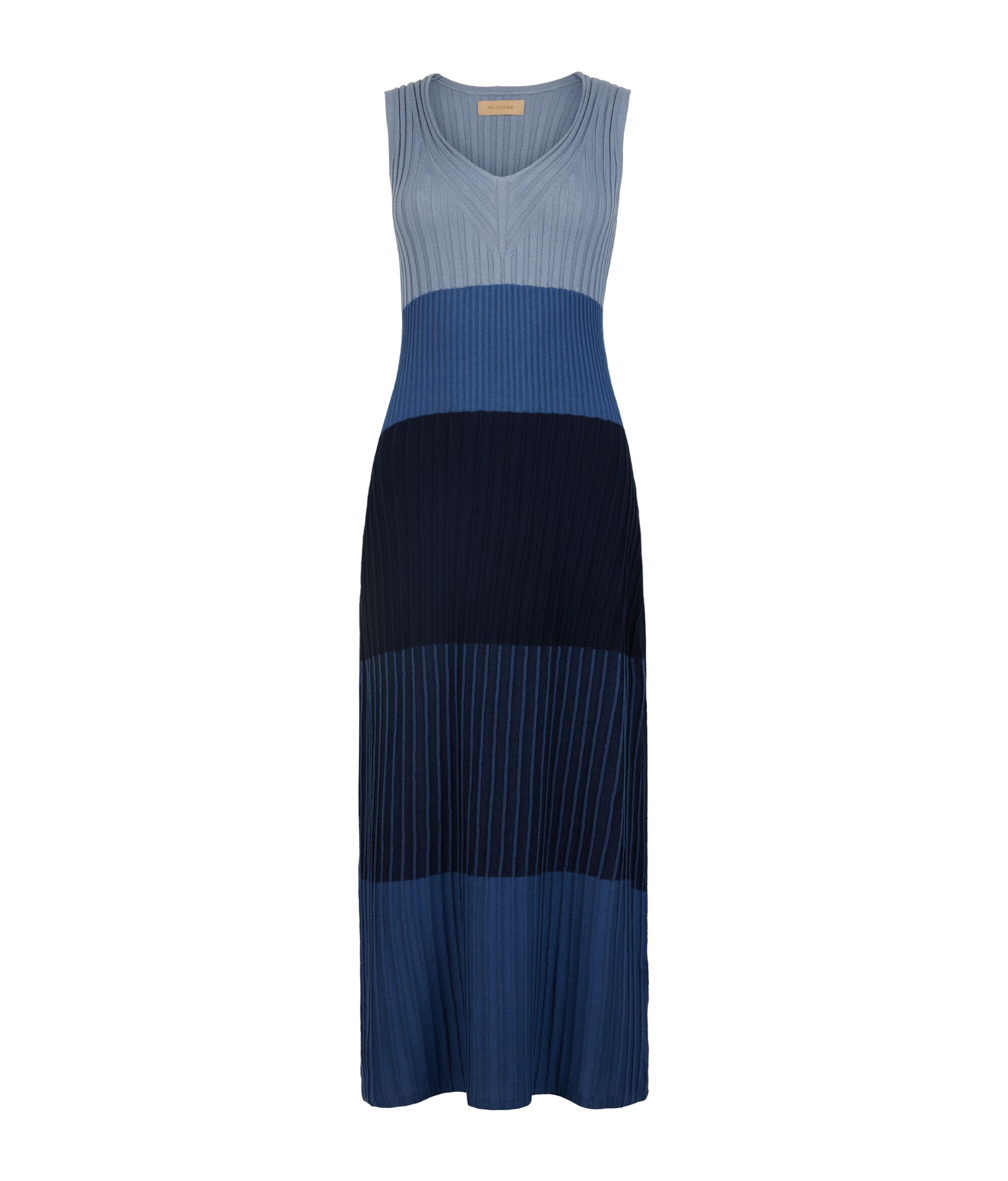 Vestido de canalé en algodón