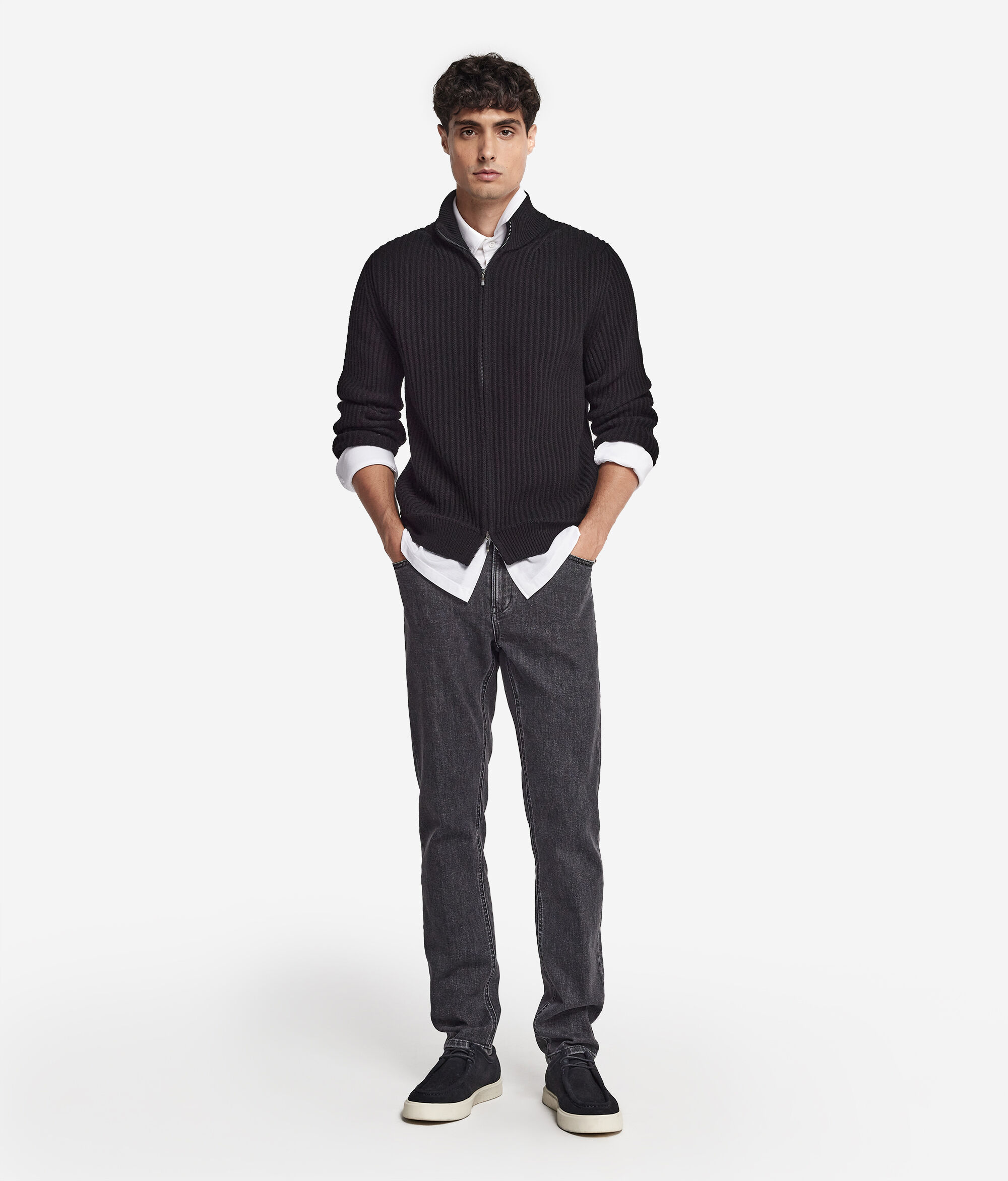 Gerippter Cardigan aus Kaschmir Ultrasoft