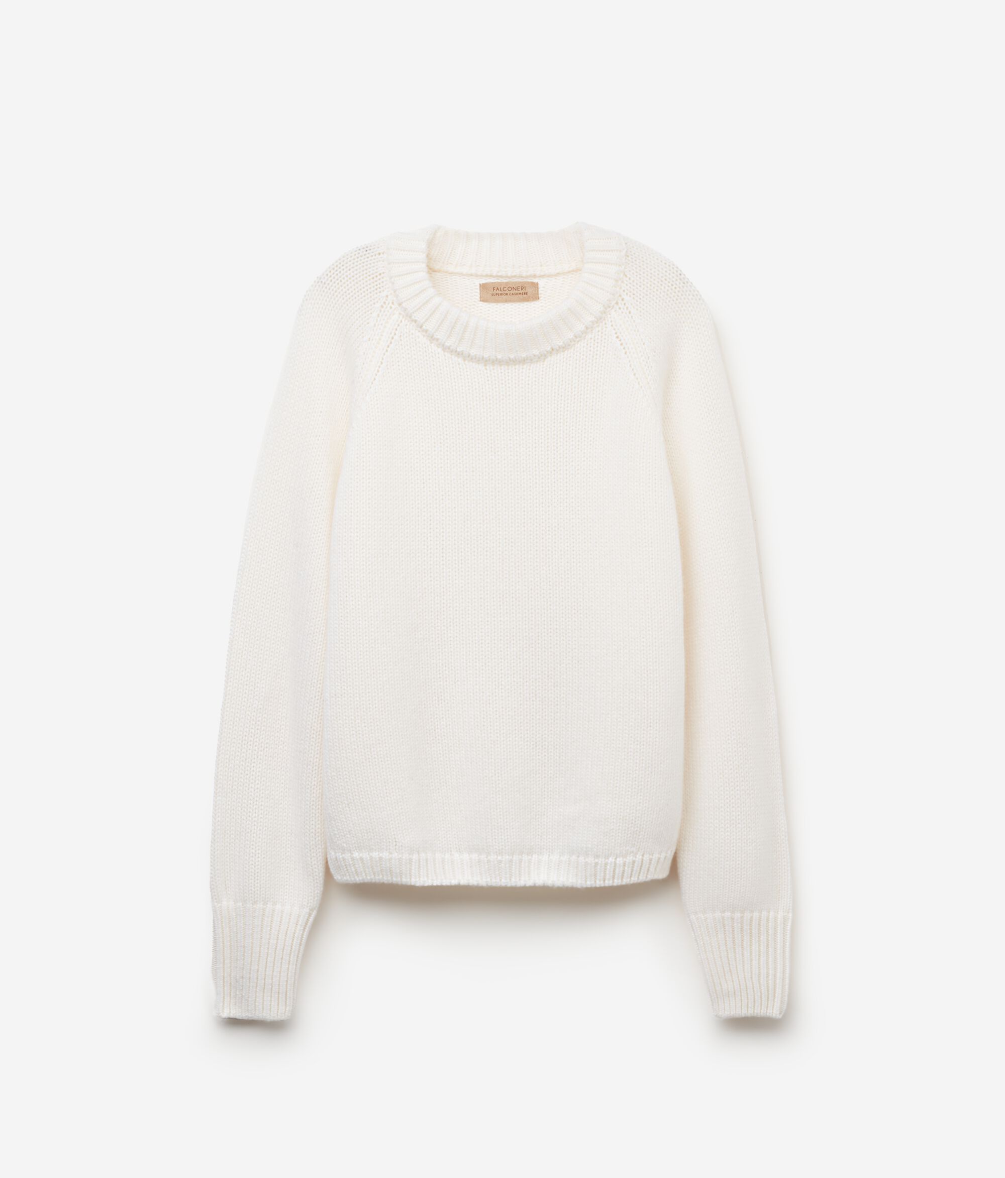 Round-Neck Cashmere Tricot Jumper