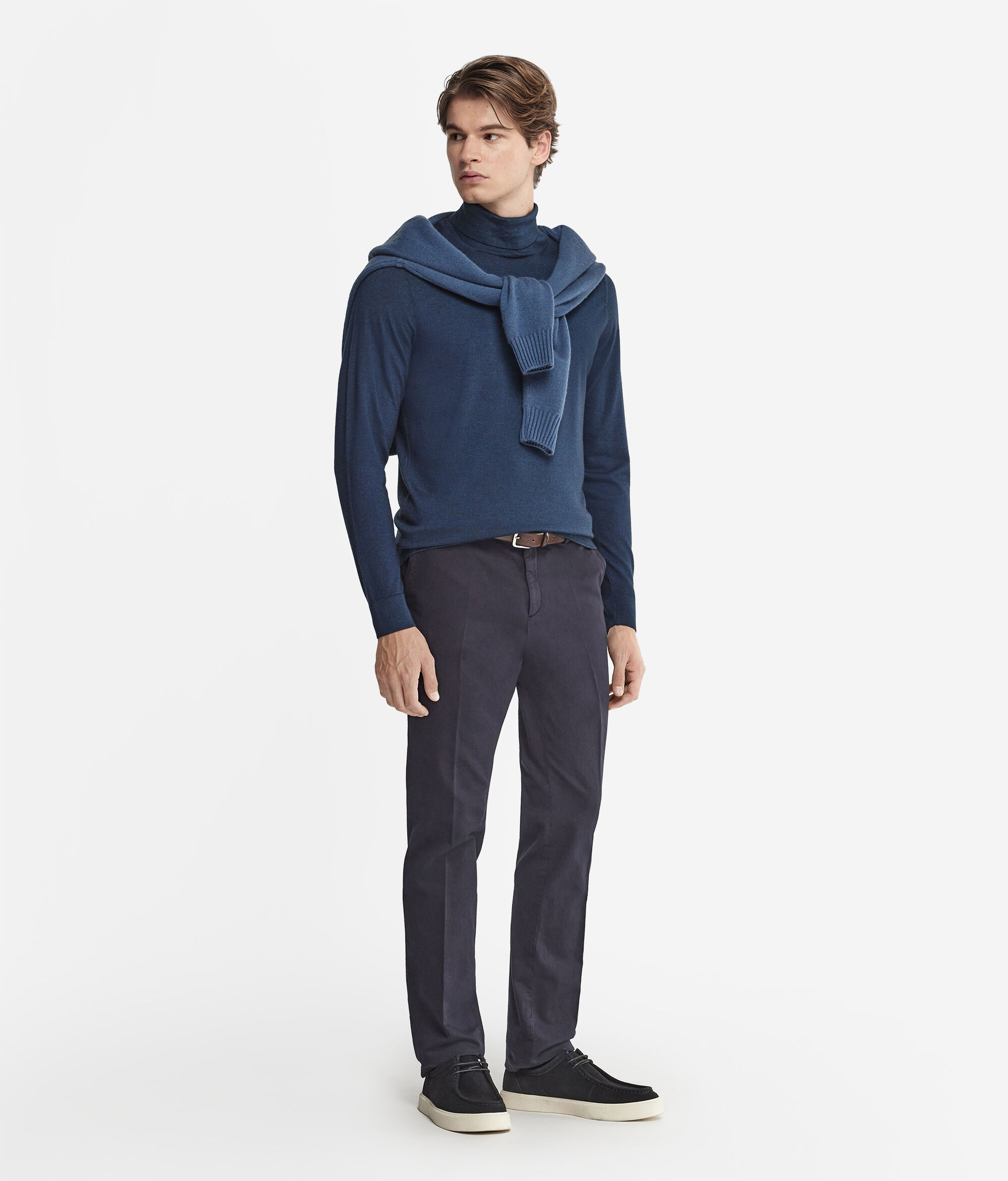 Col roulé homme en cachemire ultra-fin