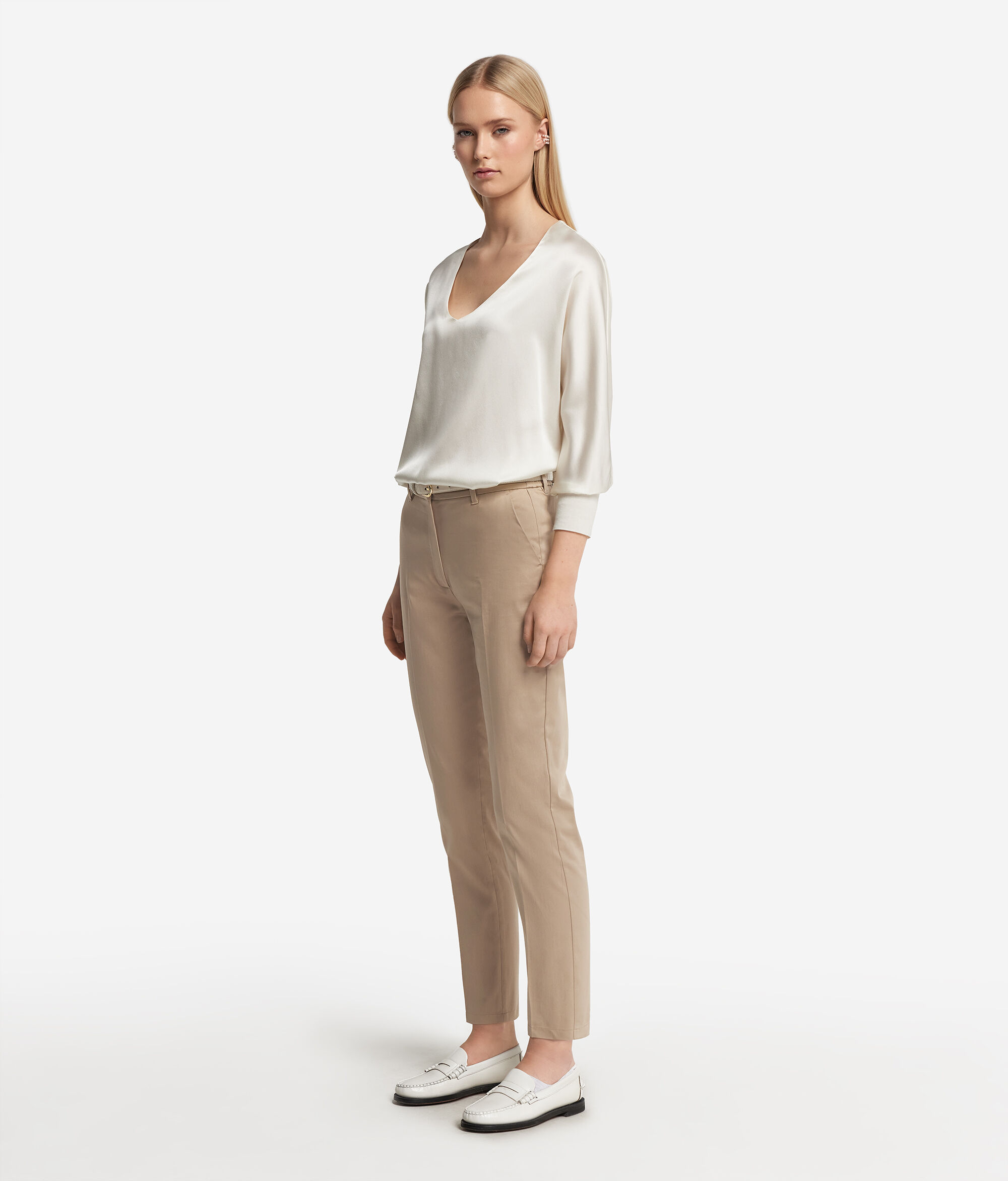 Zippered Cigarette Pants