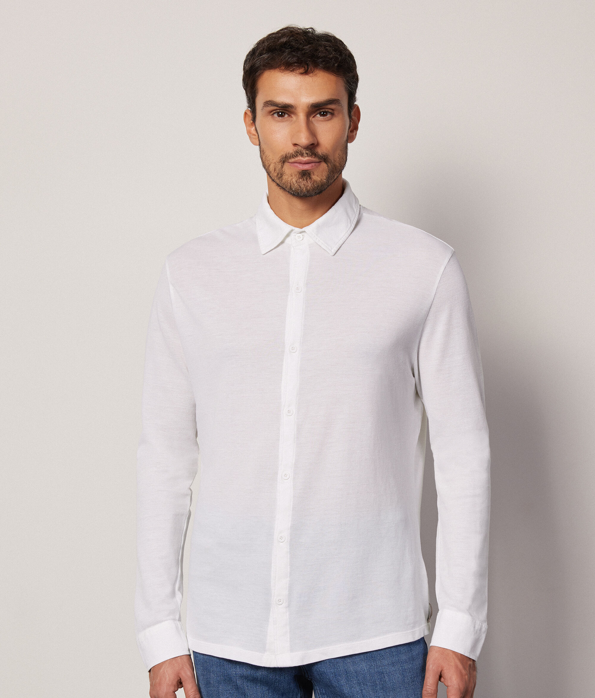 Camisa de Cotó i Seda Piqué