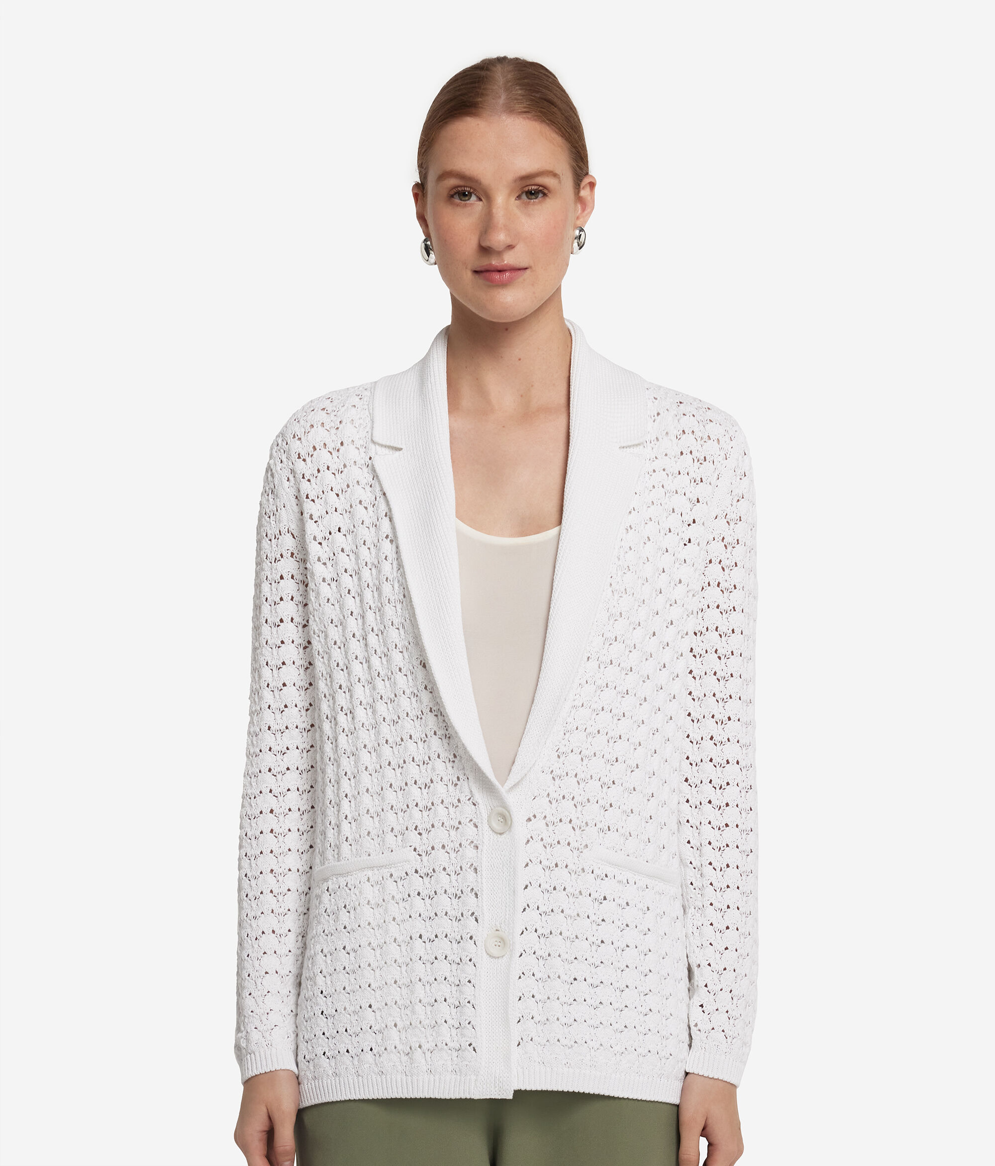 Gilet en coton effet crochet