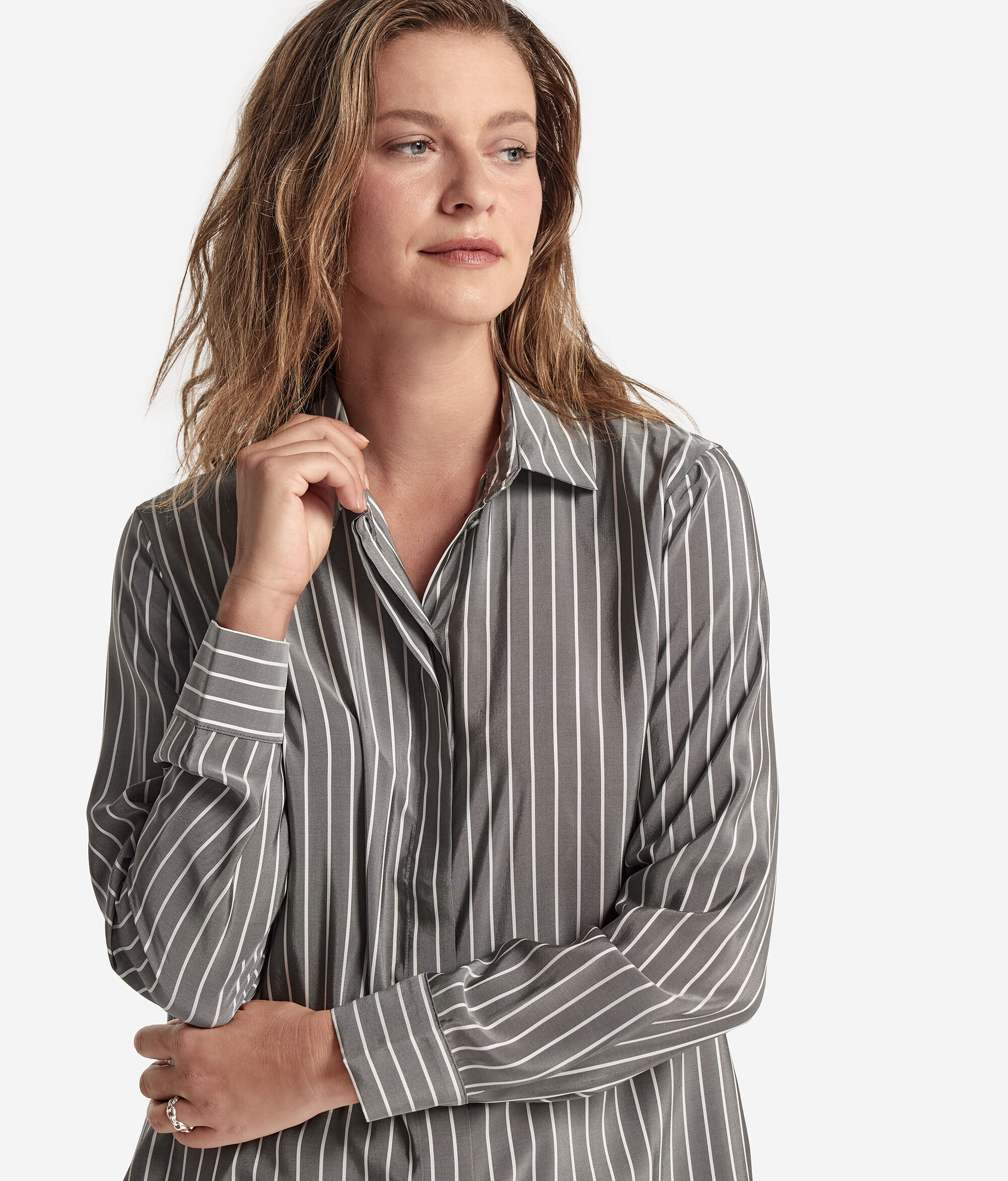 Striped Silk Shirt