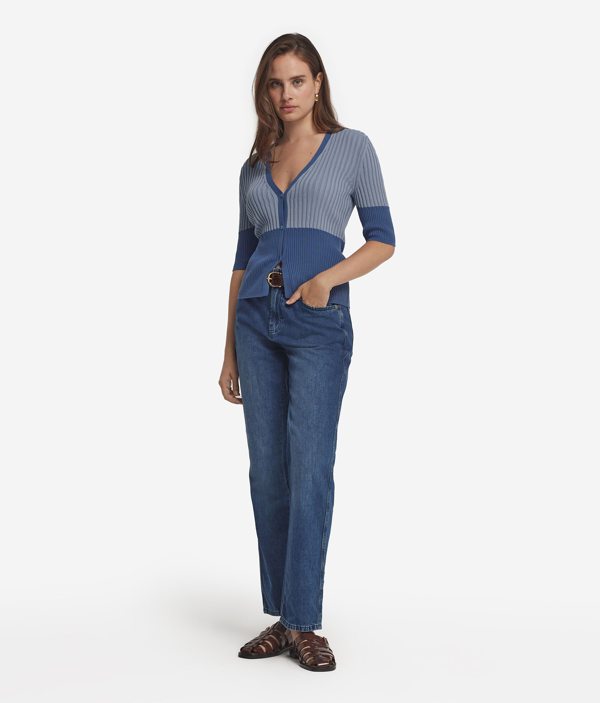 Ribbed Cotton Shrug