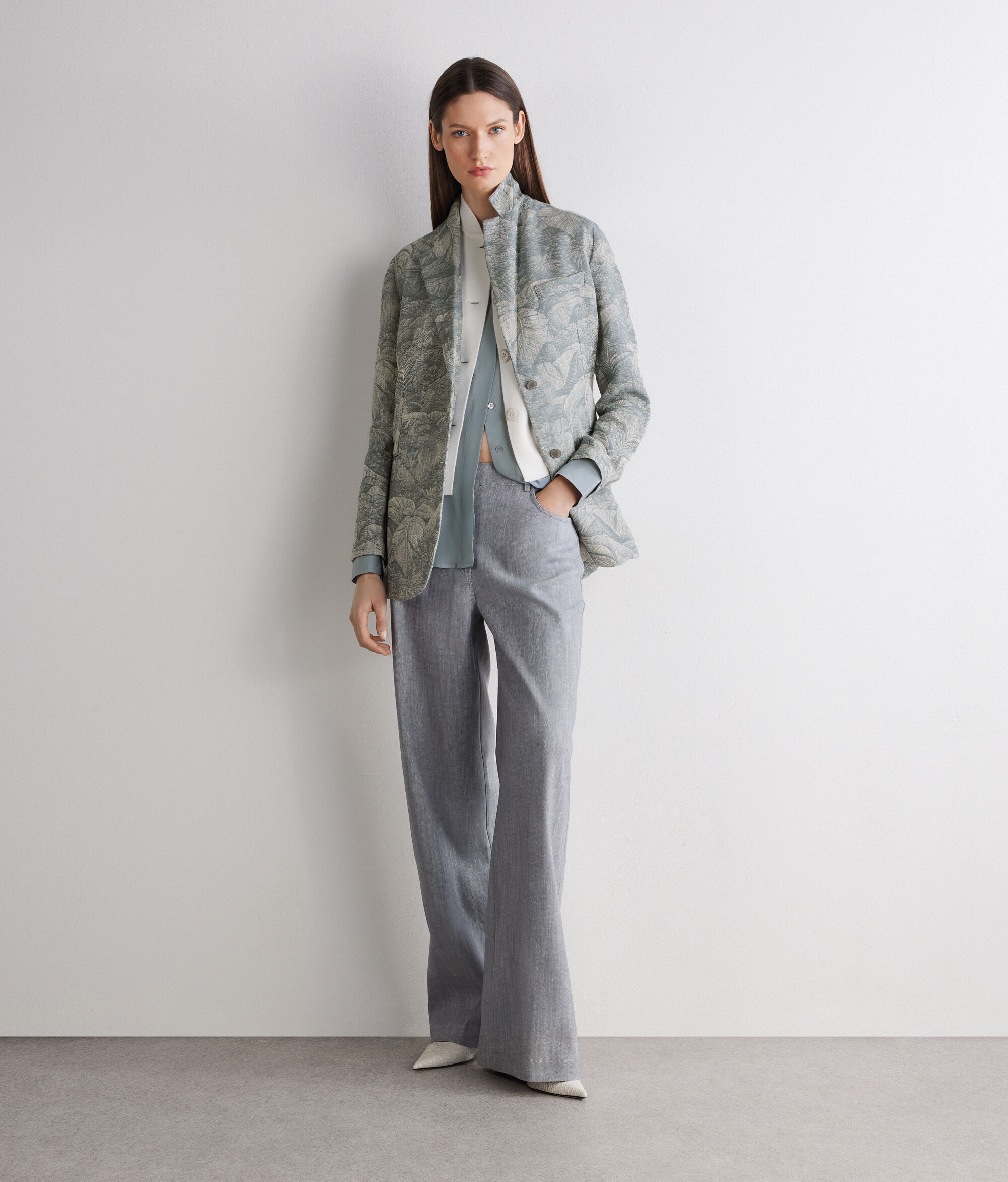 Chaqueta amplia jacquard