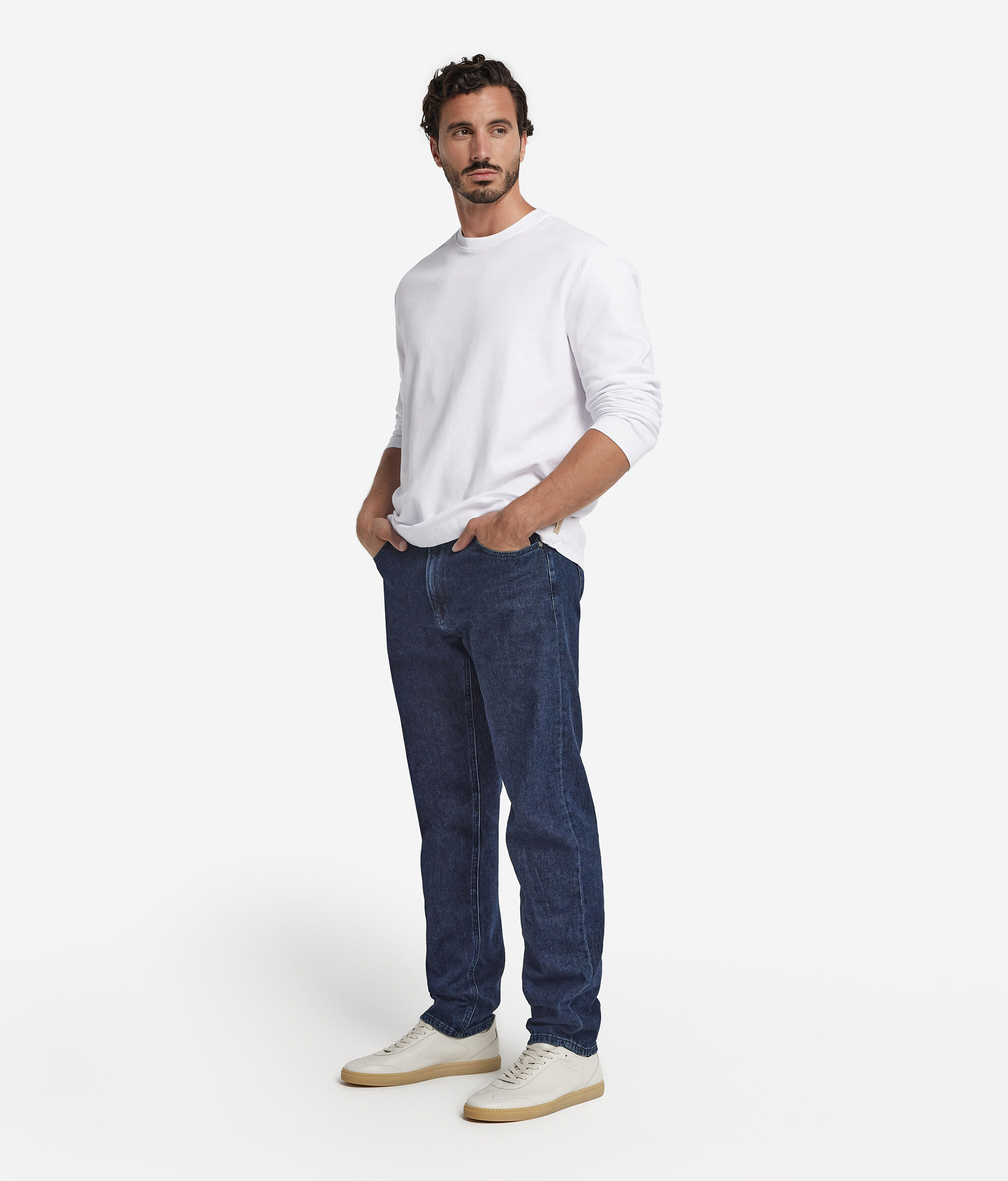 コットンジャージー クルーネック ニット