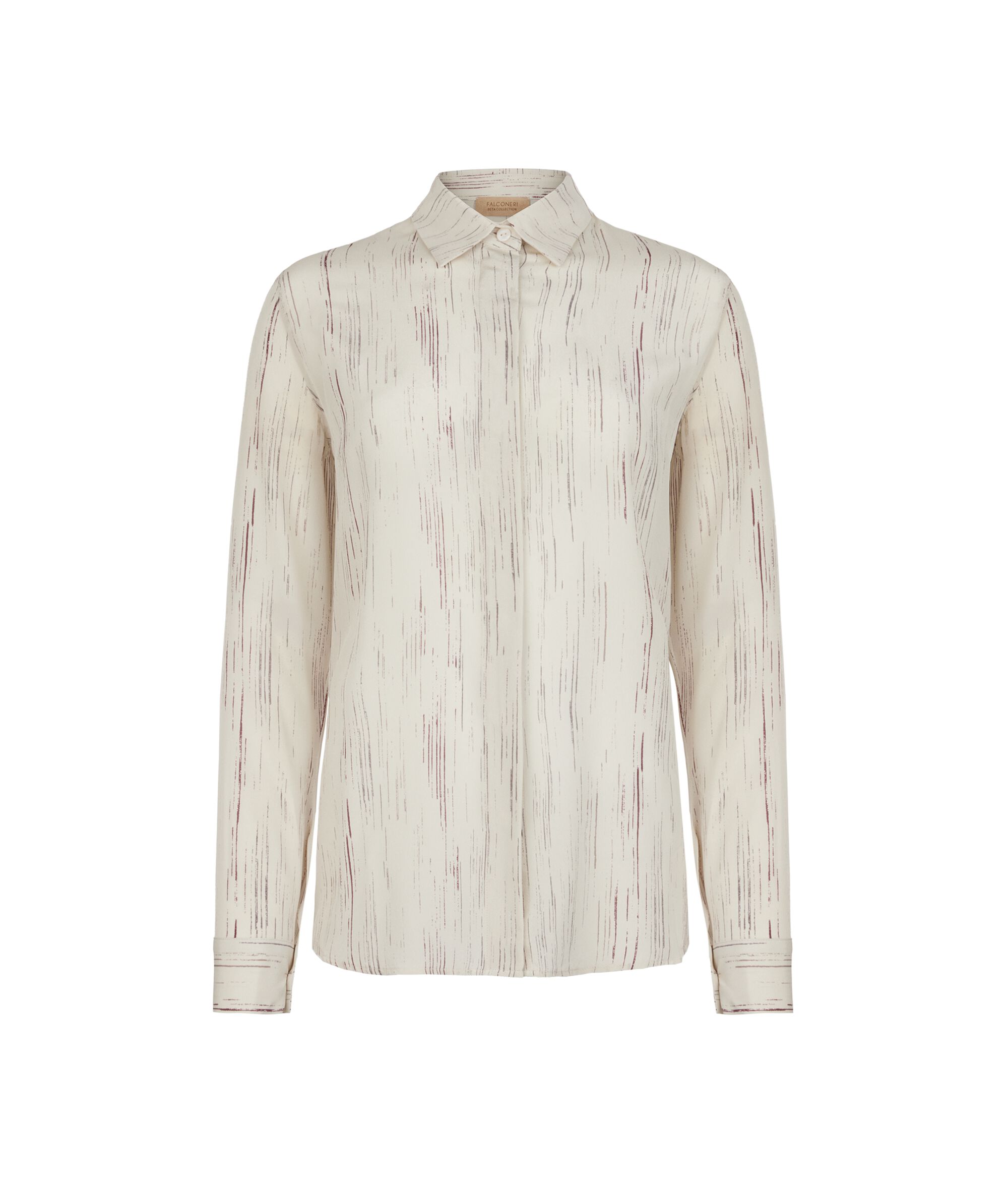 Printed Silk Shirt with Collar