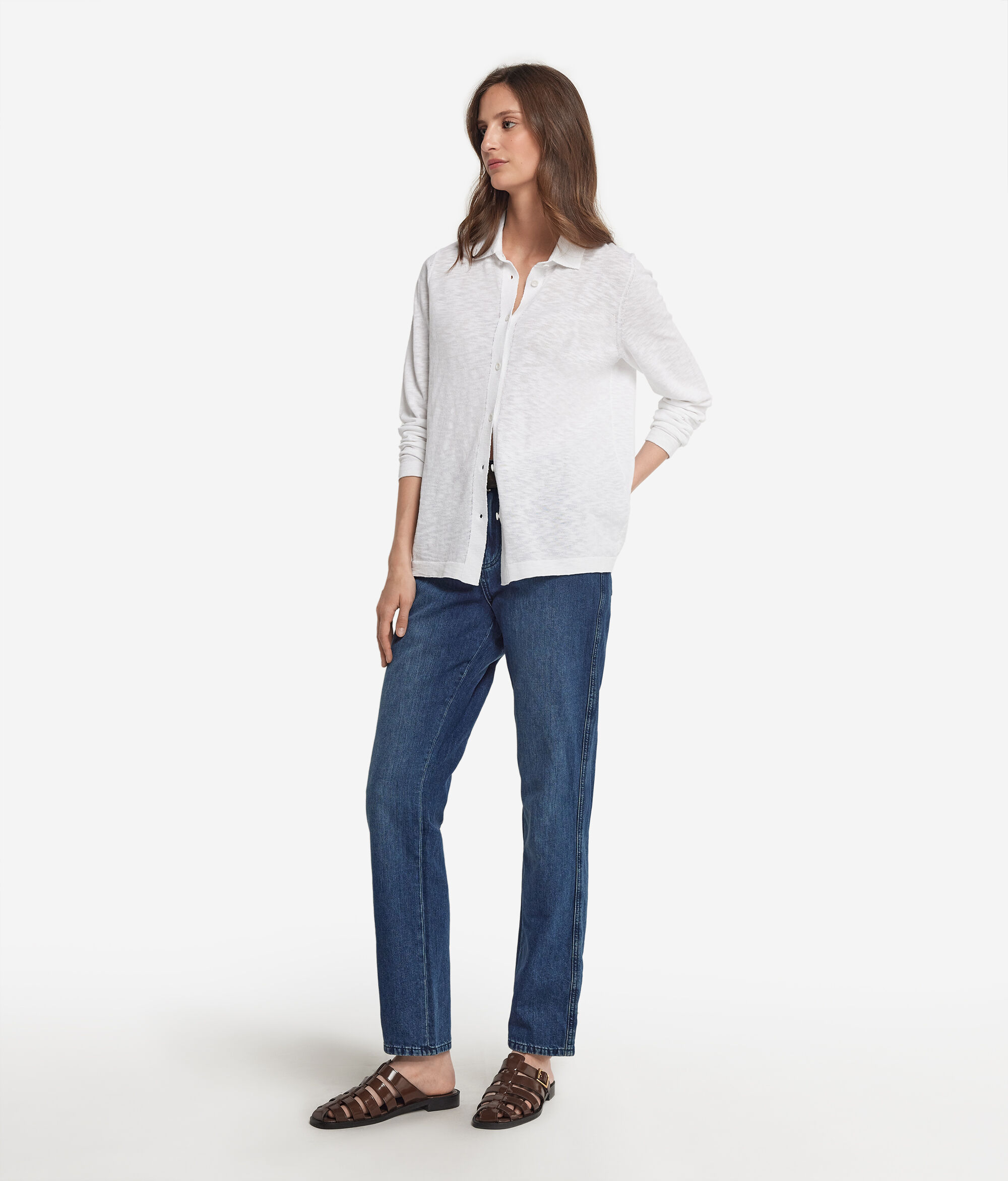 Long-Sleeved Cotton Shirt