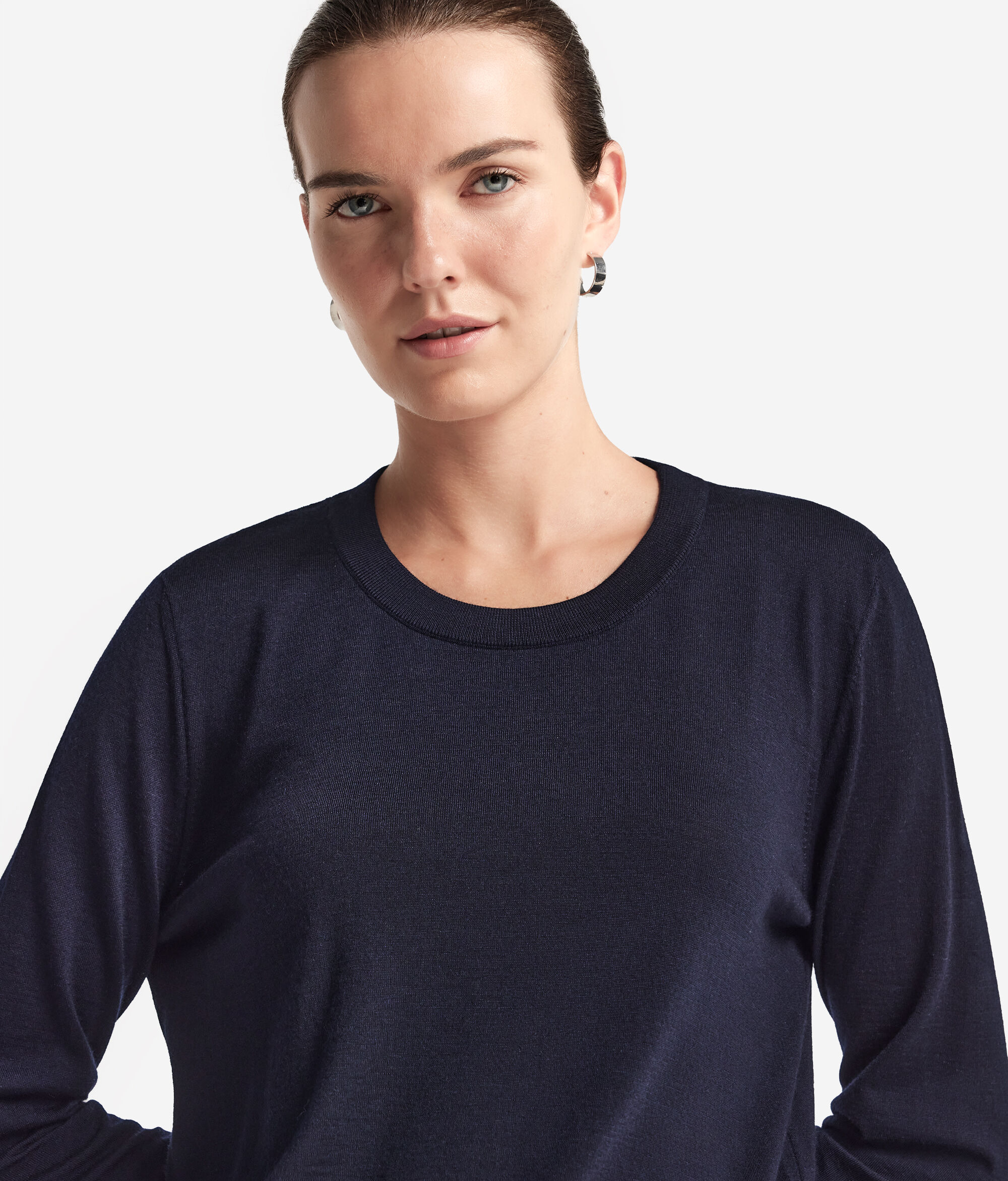 Μπλούζα από Ultrafine Cashmere με Στρογγυλή Λαιμόκοψη
