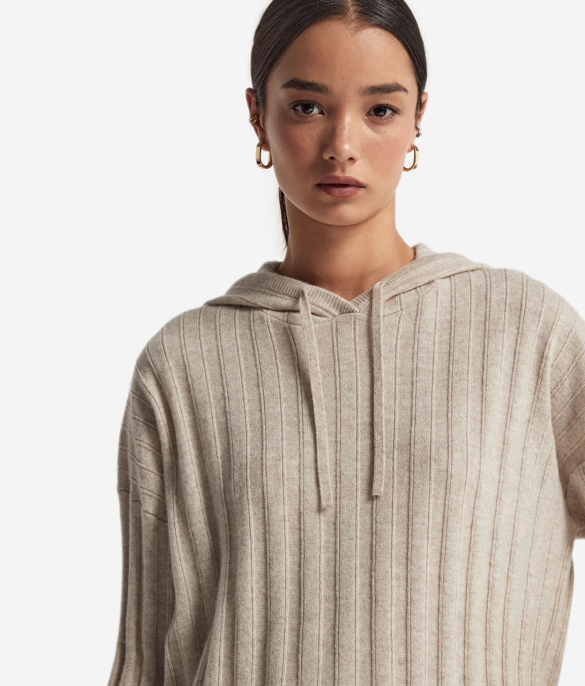 Dessuadora de canalé de cashmere ultrasoft