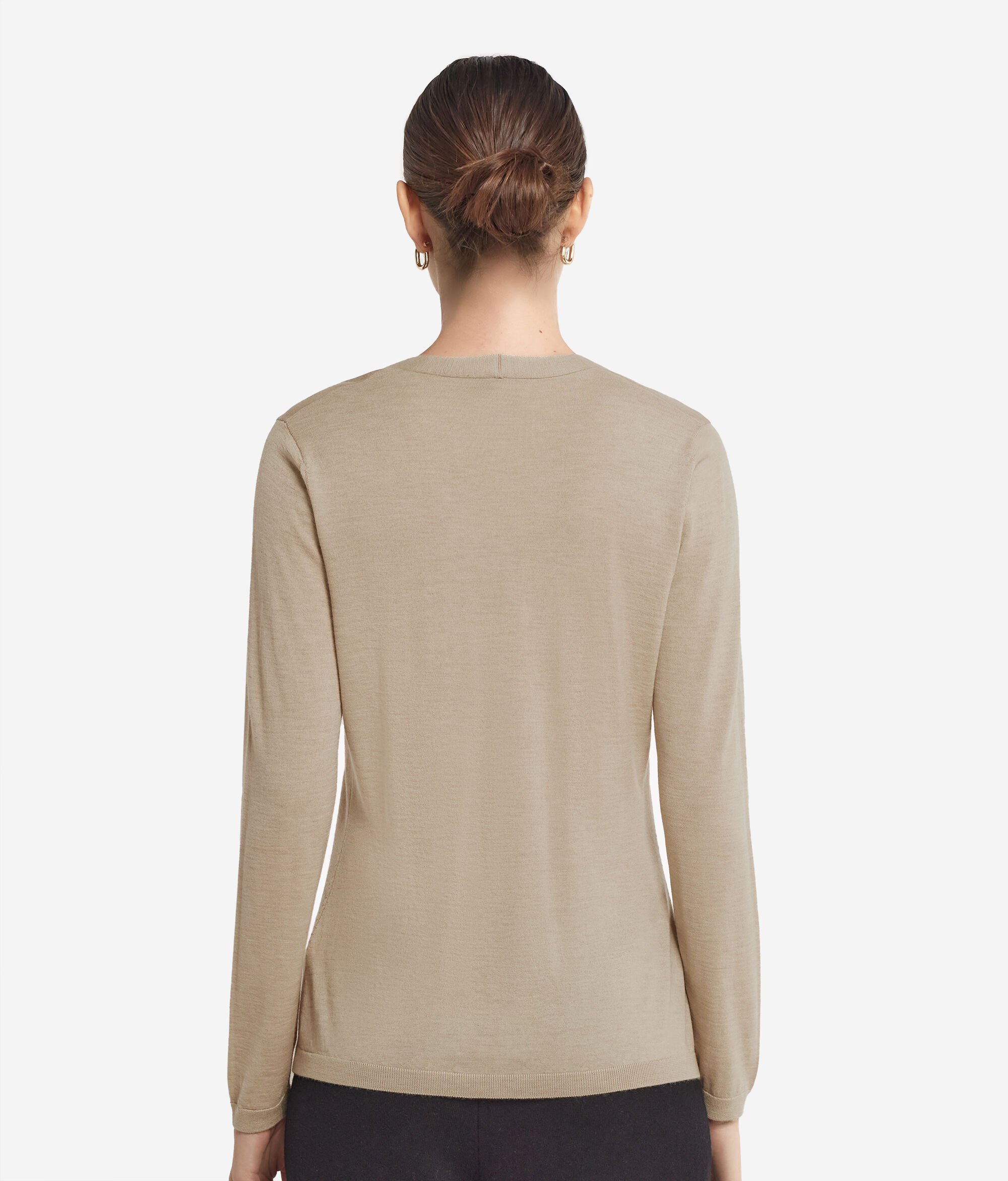 Strickjacke mit V-Ausschnitt aus Kaschmir Ultrafine