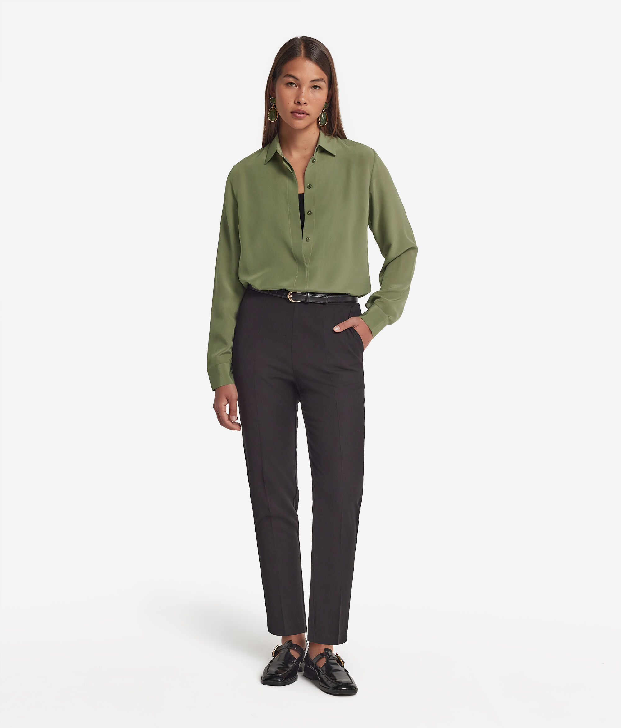 Camicia con Colletto in Seta