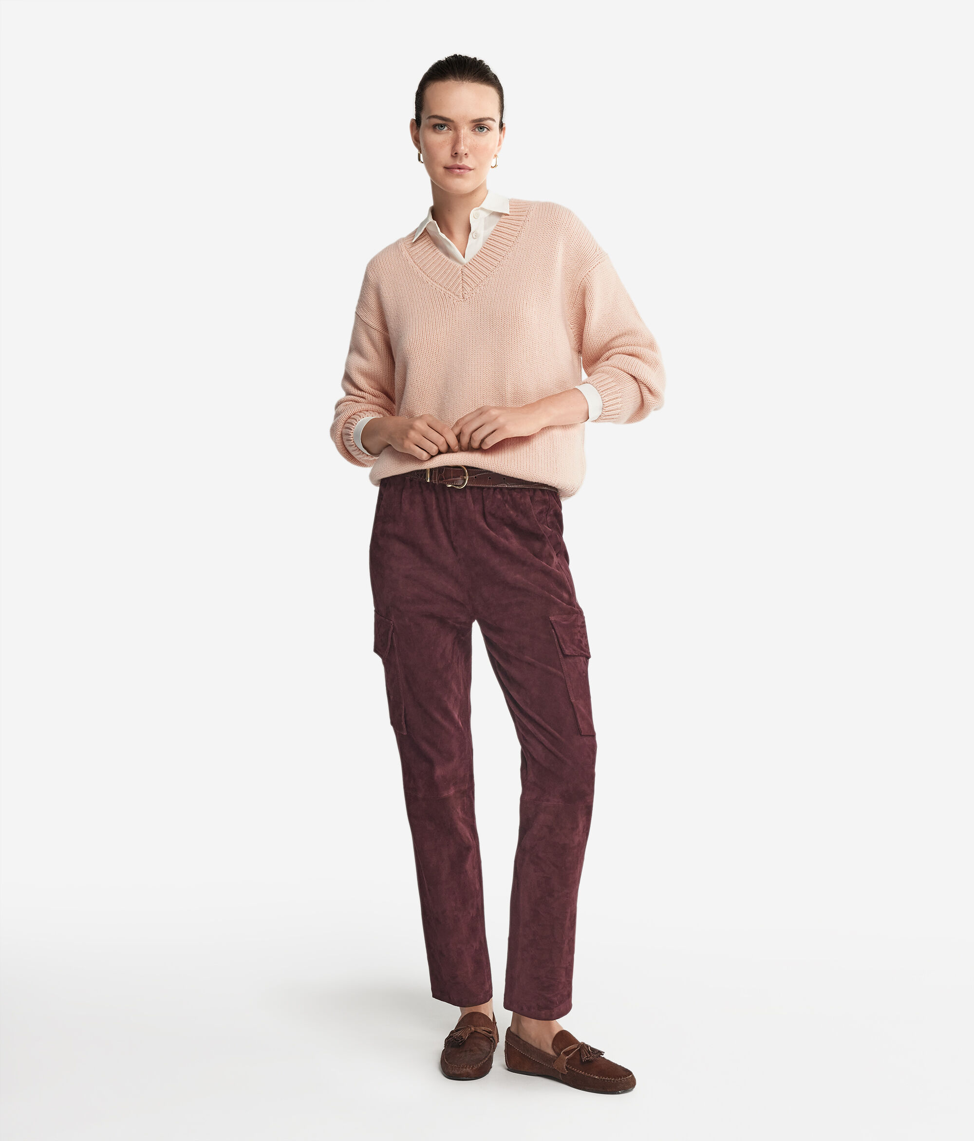 Ultrasoft Cashmere Tricot V-Neck Jumper